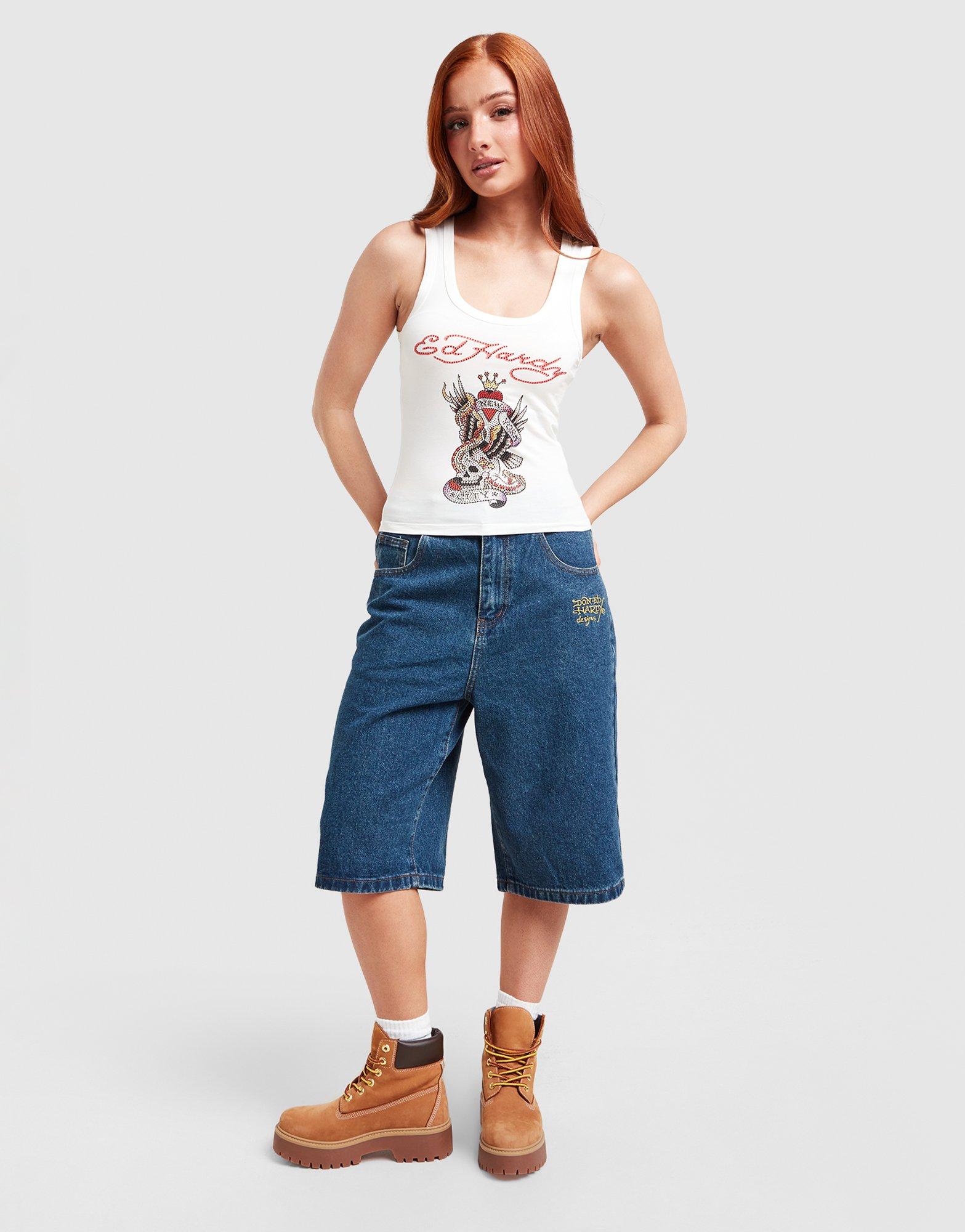 Ed Hardy Skull Diamante Vest