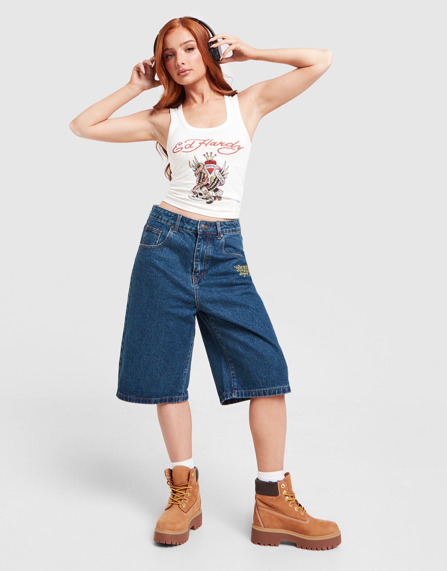 Ed Hardy Skull Diamante Vest