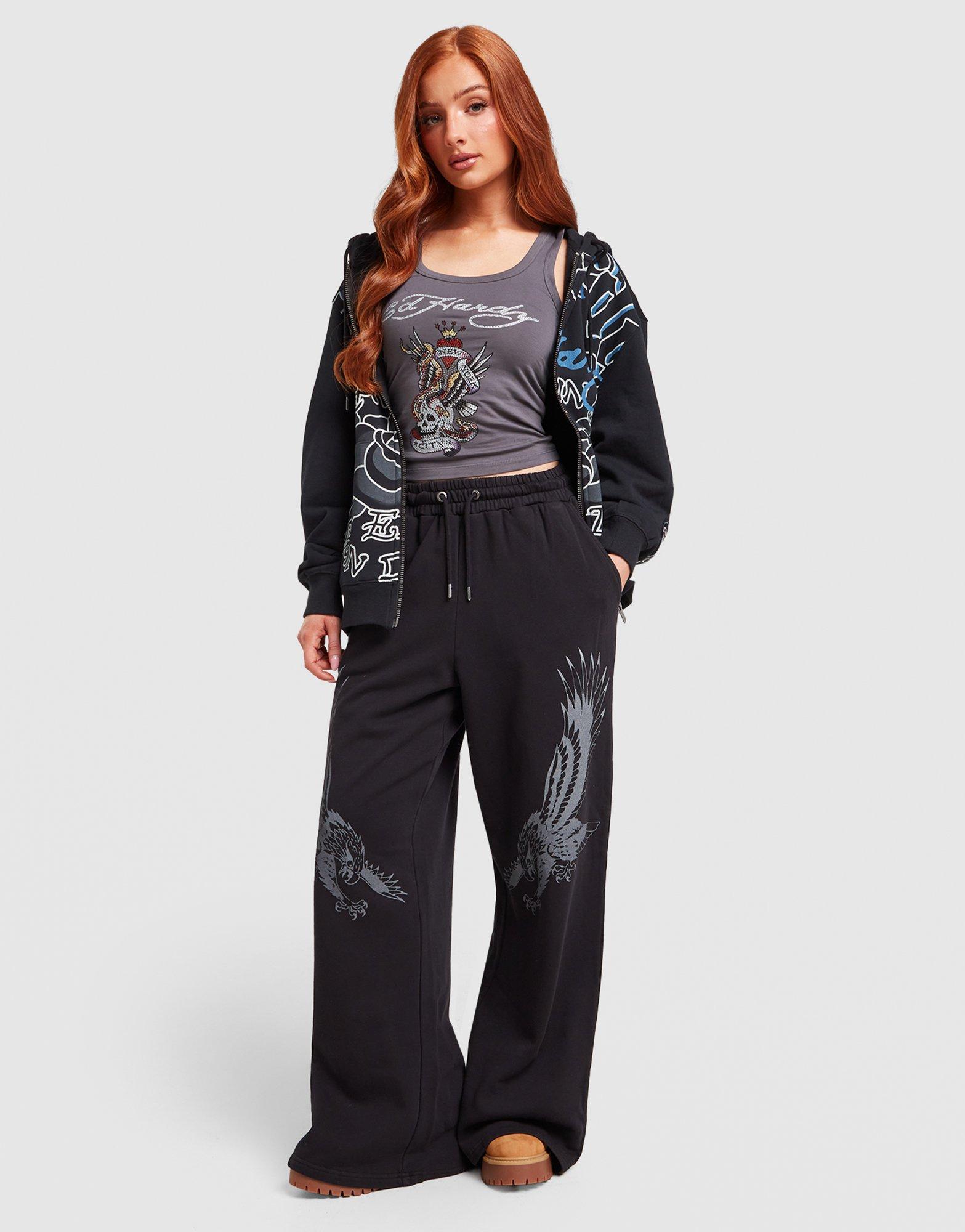 Ed Hardy Gothic Wide Leg Joggers