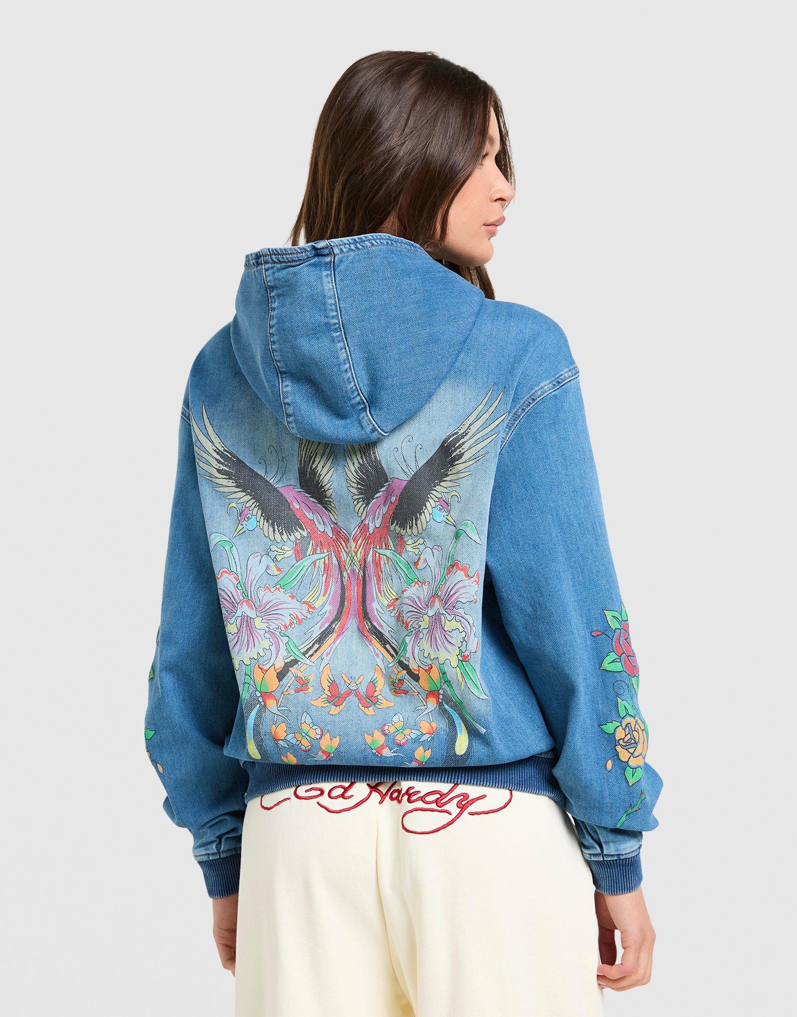 Ed Hardy Phoenix Denim Hoodie