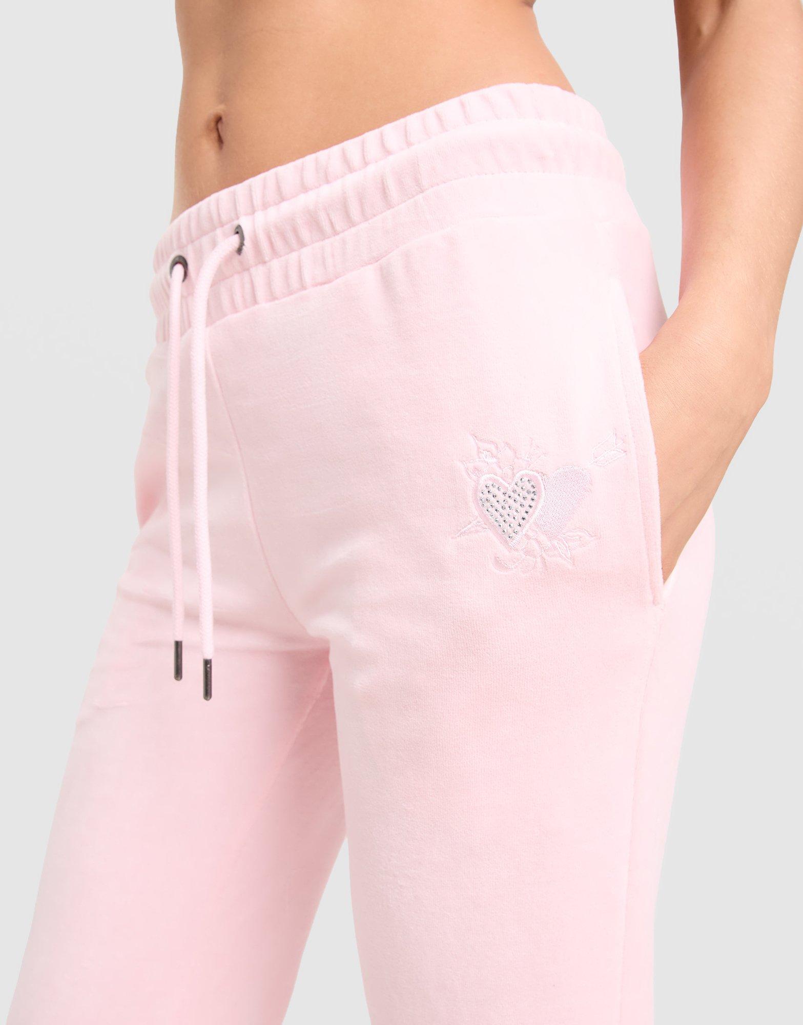 Ed Hardy Thorns Diamante Velour Joggers
