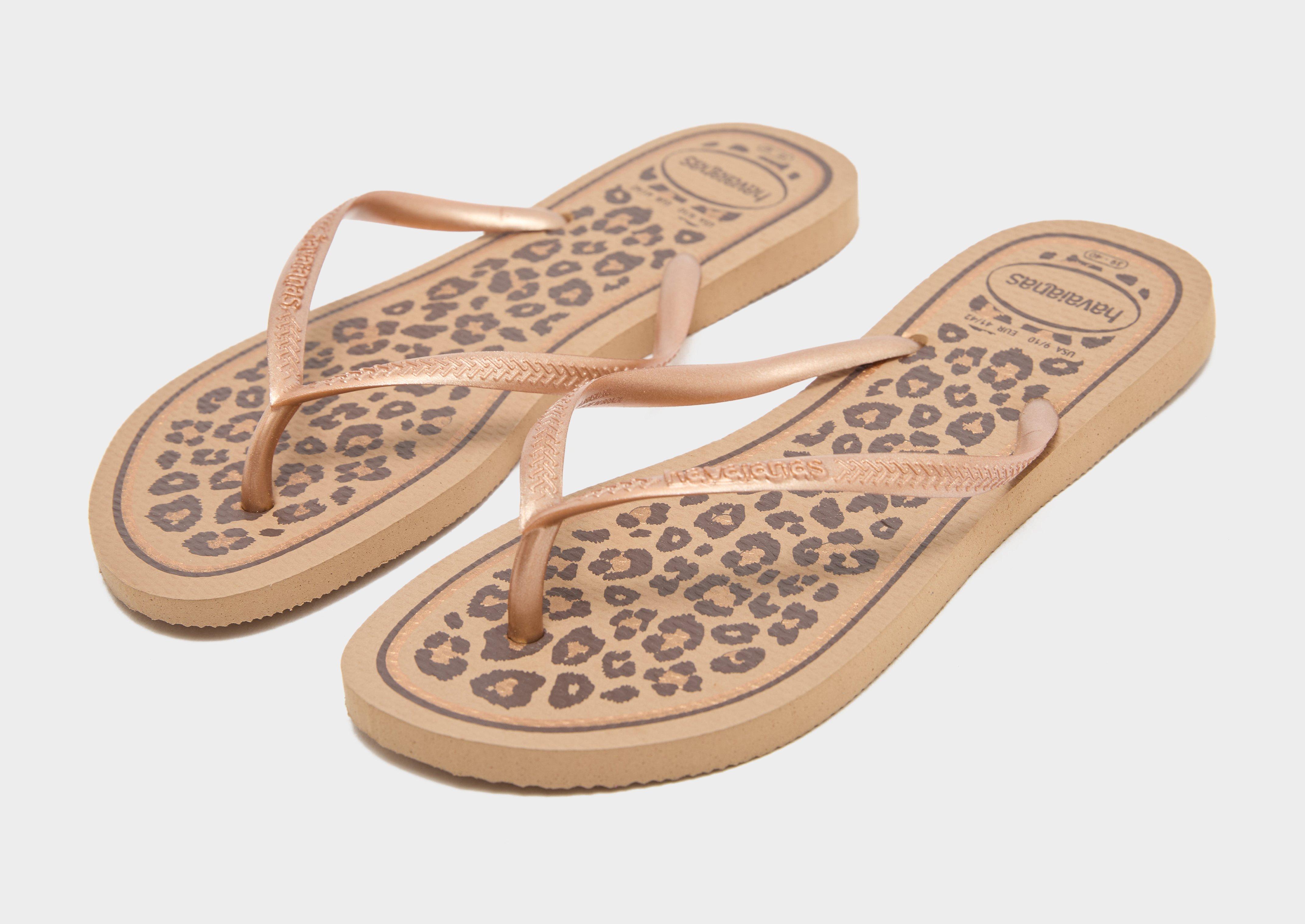 Havaianas Slim Animal Print Flip Flops Damen Grau