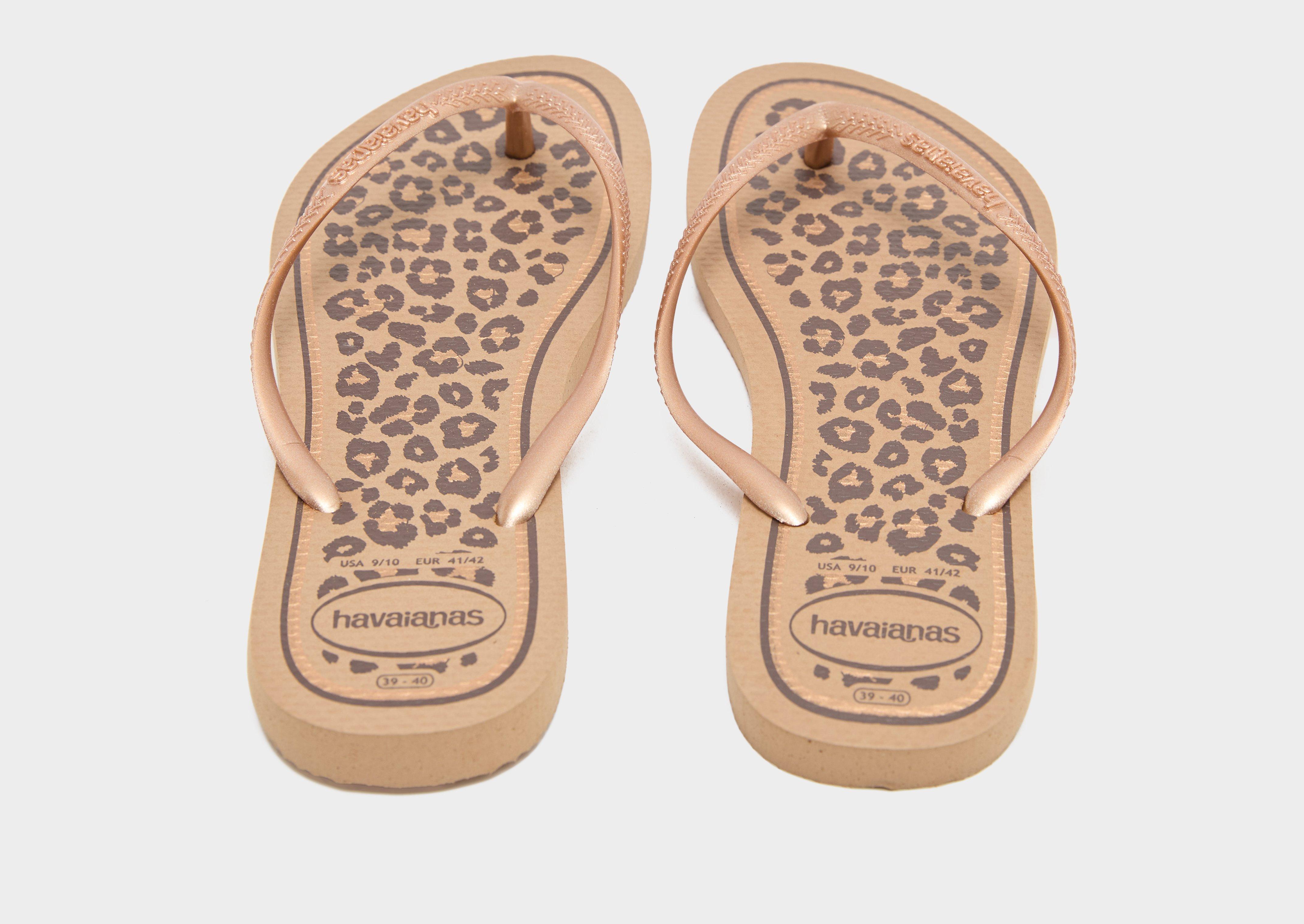 Havaianas Slim Animal Print Flip Flops Damen Grau