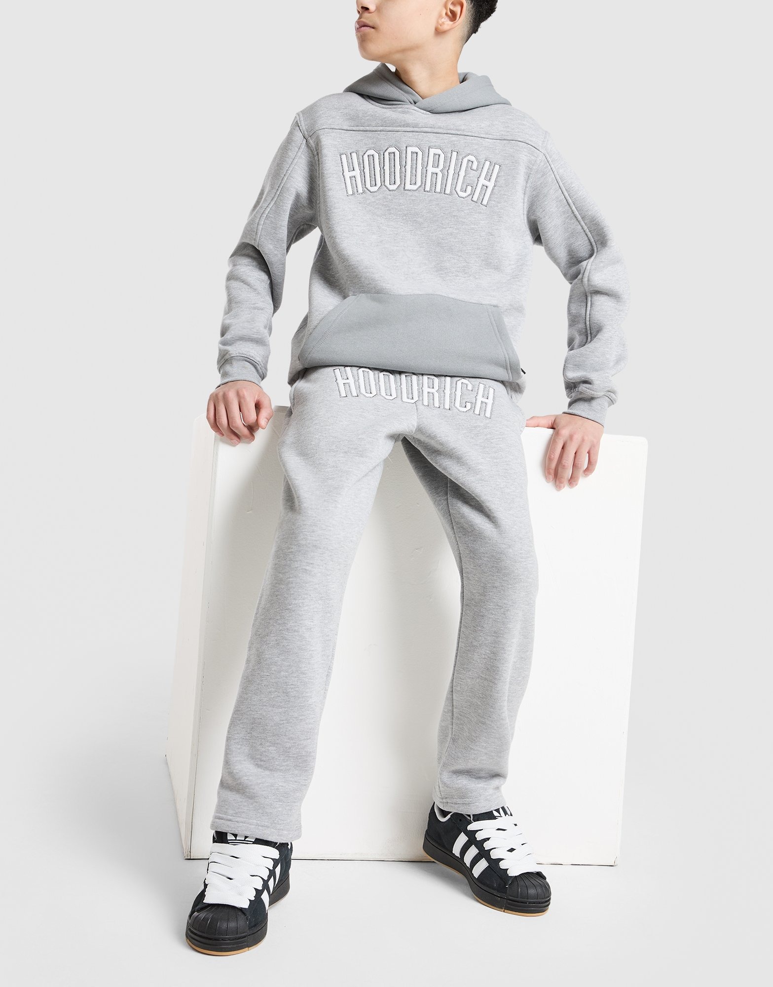 Grey Hoodrich Stride Open Hem Joggers Junior | JD Sports UK