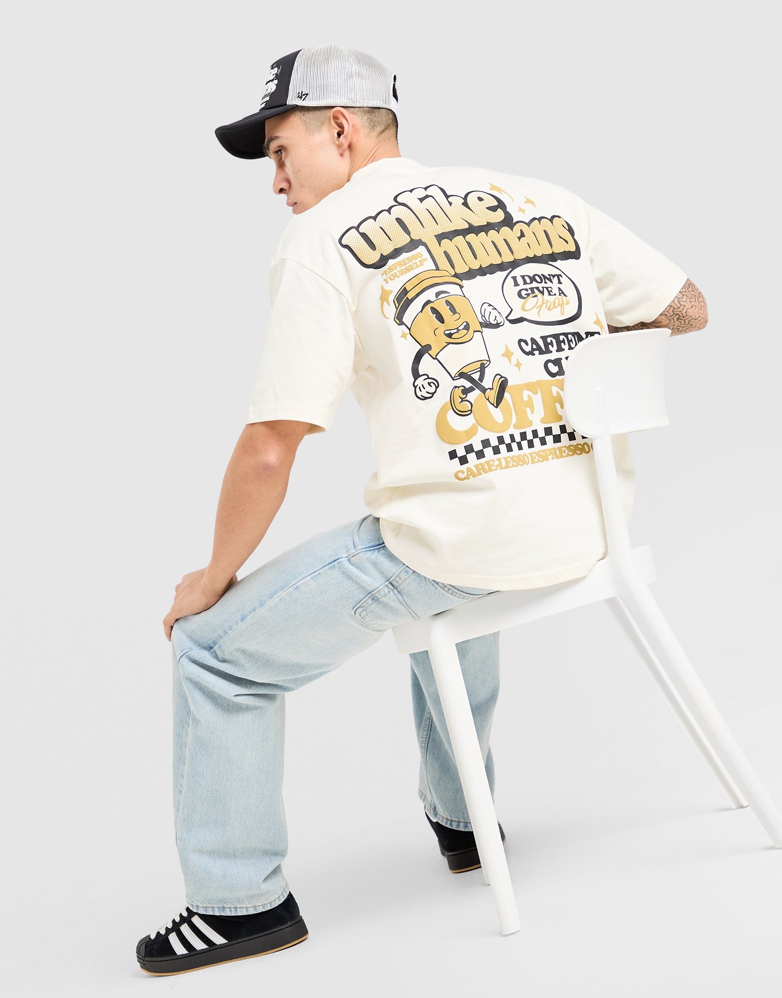 White Unlike Humans Espresso T-Shirt | JD Sports UK