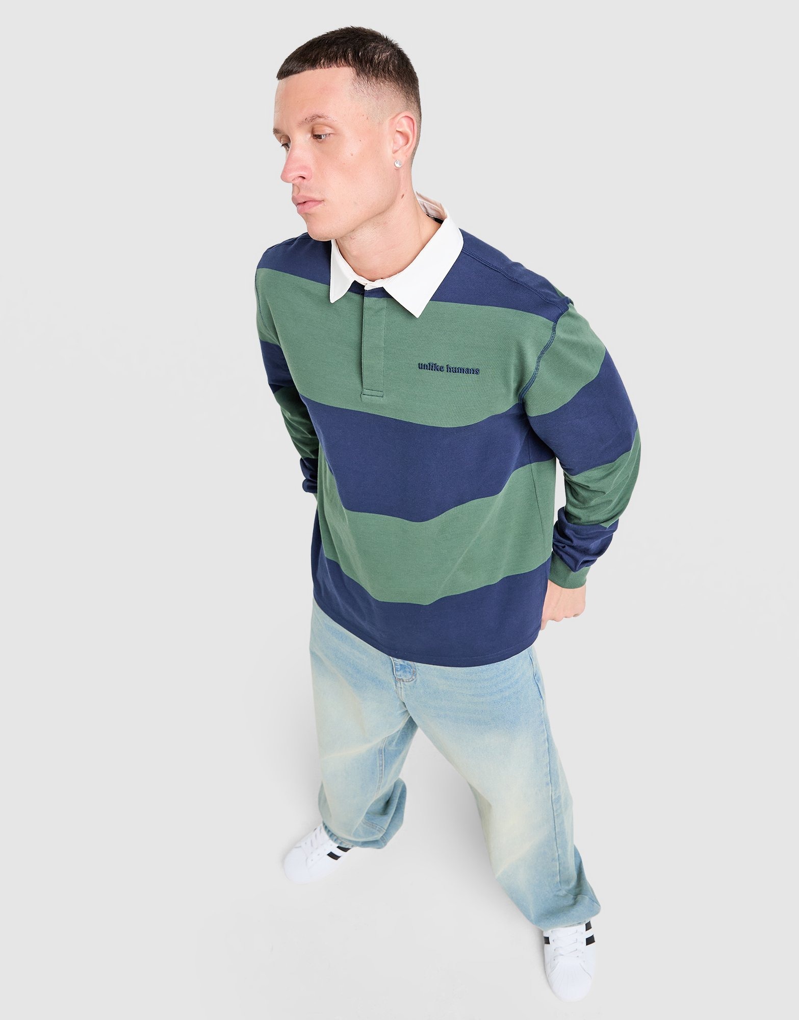 Blå Unlike Humans Jewel Rugby Shirt - JD Sports Danmark