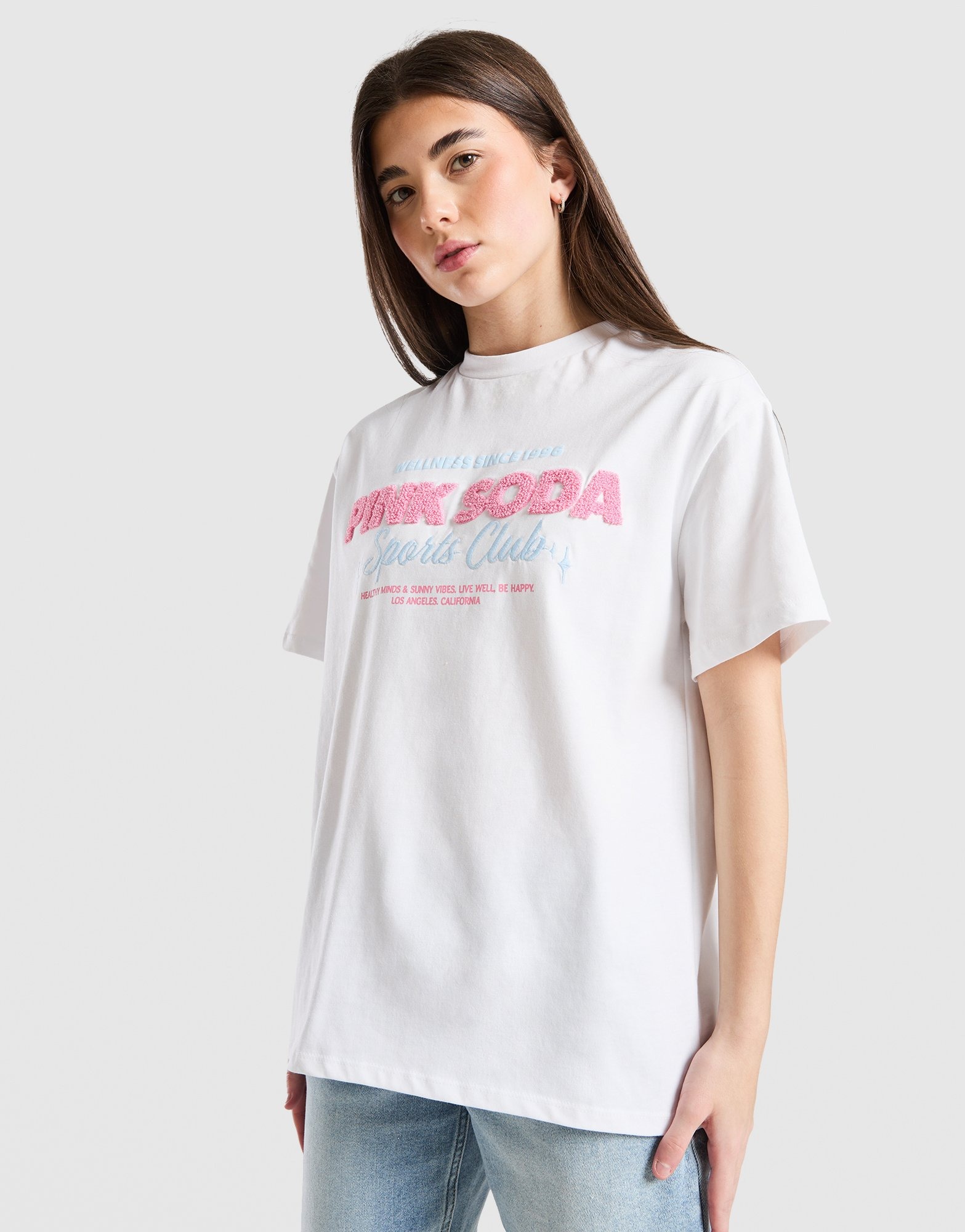 White Pink Soda Sport Girls' Stack T-Shirt Junior | JD Sports UK