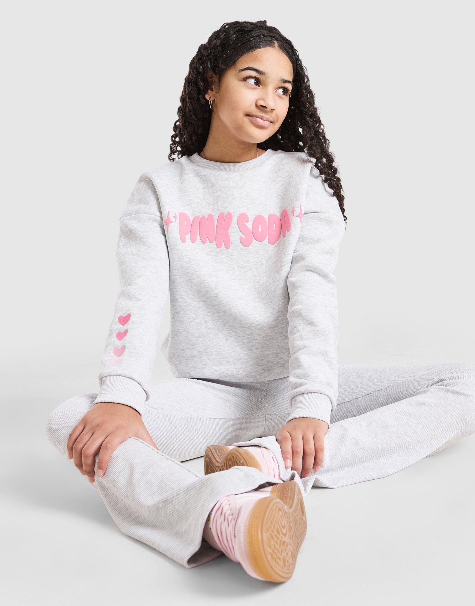 Pink Soda Sport Felpa Girocollo Fade Heart Bambina Junior