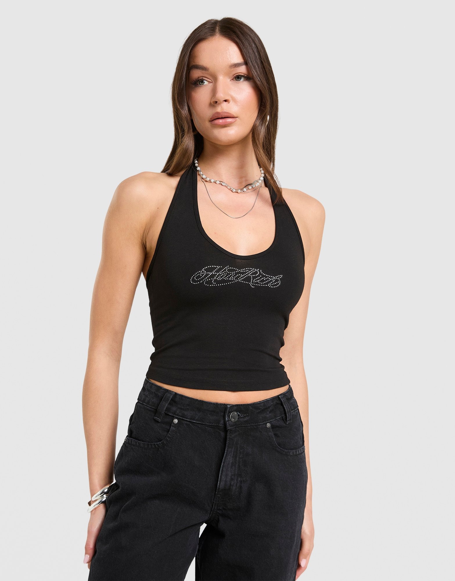 Hoodrich Solace Diamante Halterneck Top