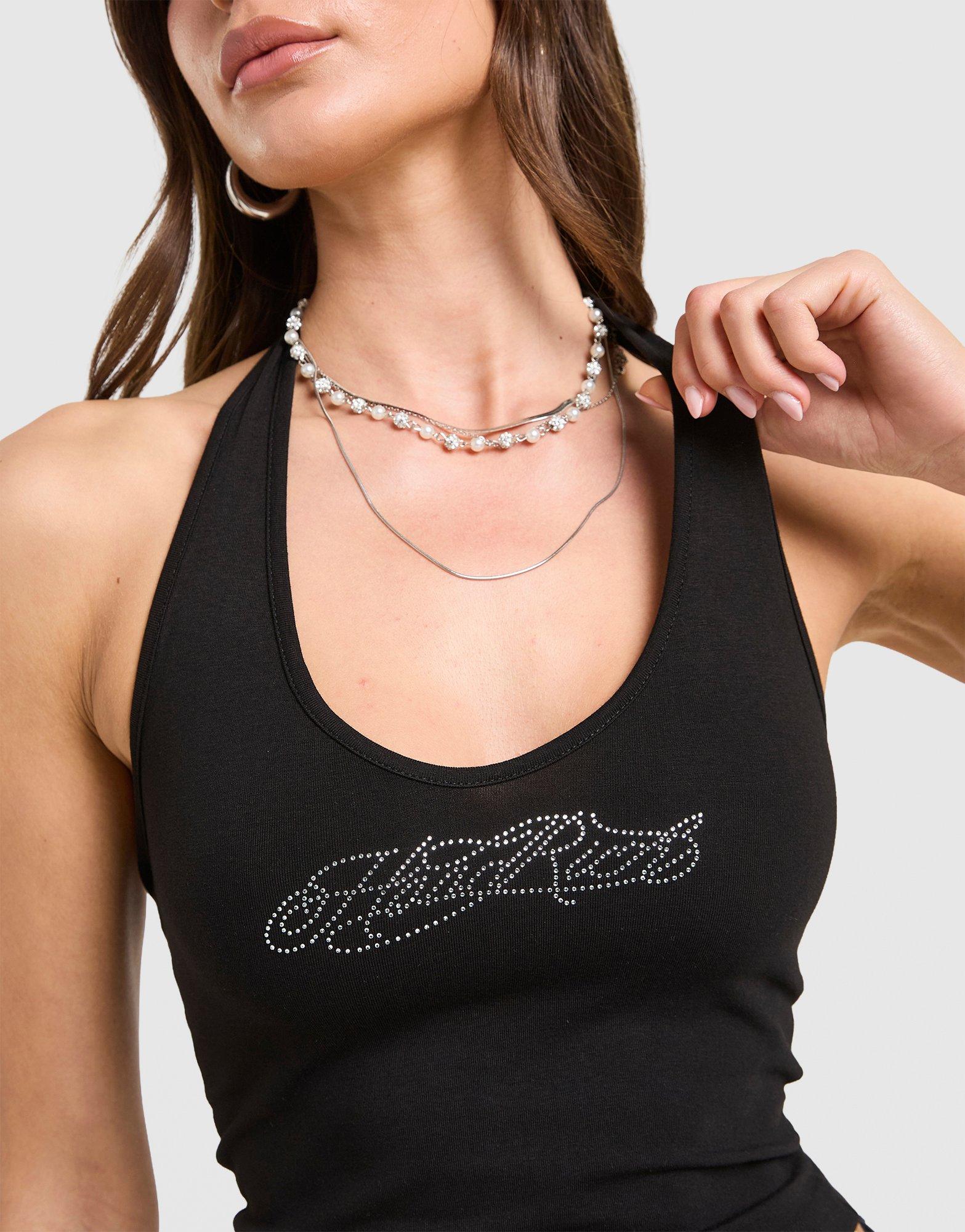 Hoodrich Solace Diamante Halterneck Top