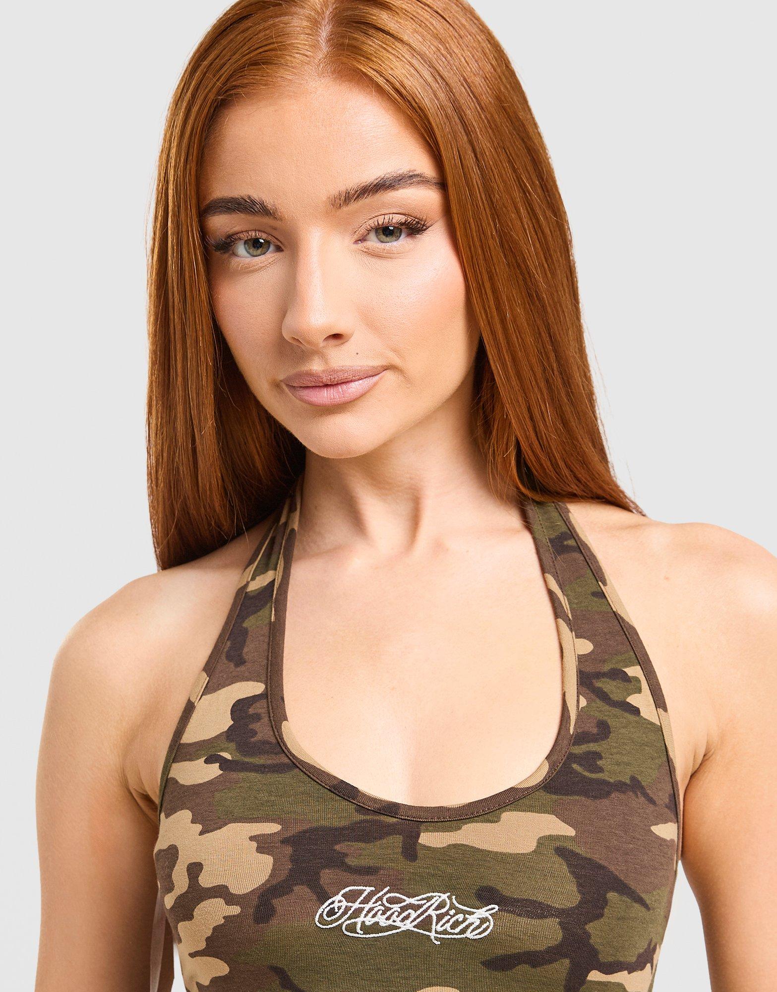 Hoodrich Field Camo Halter Neck Top