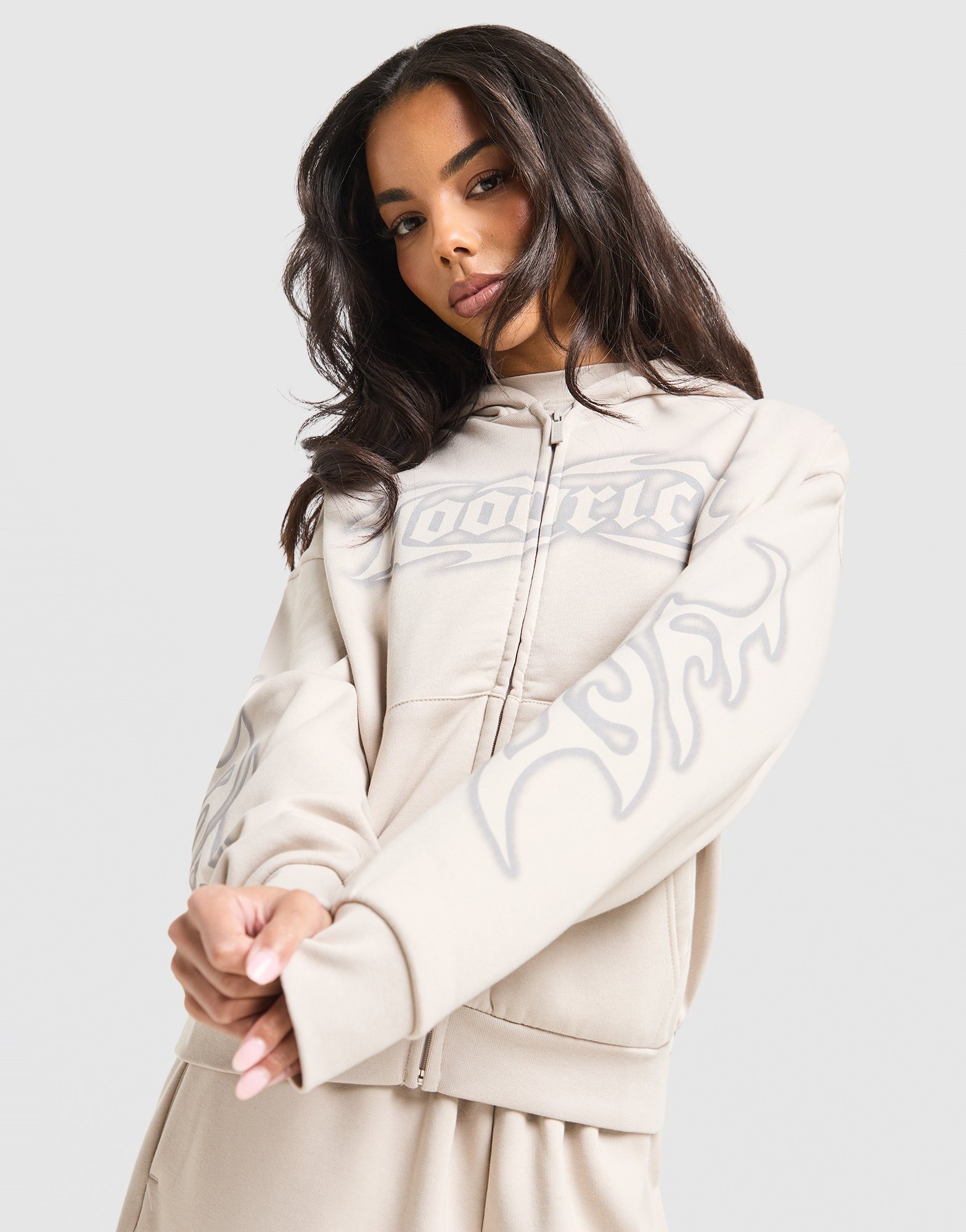 Grey Hoodrich Asha Full Zip Hoodie - JD Sports Global