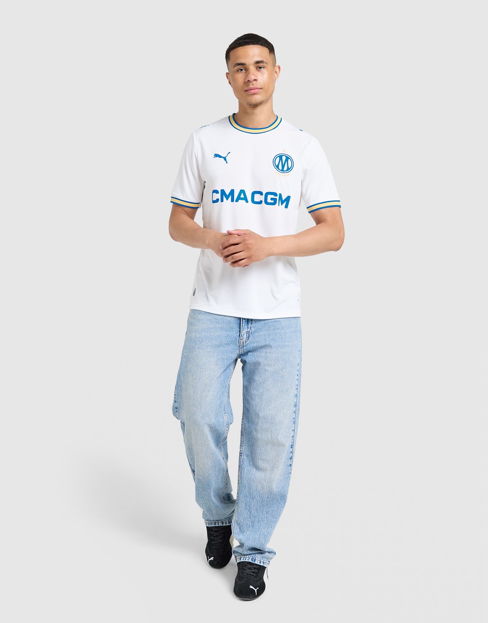 White PUMA Olympique Marseille 2026/27 Home Shirt | JD Sports UK