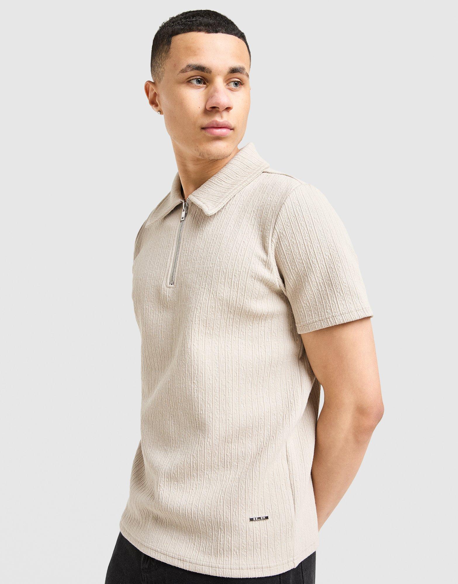 Belier Textured Zip Polo Shirt