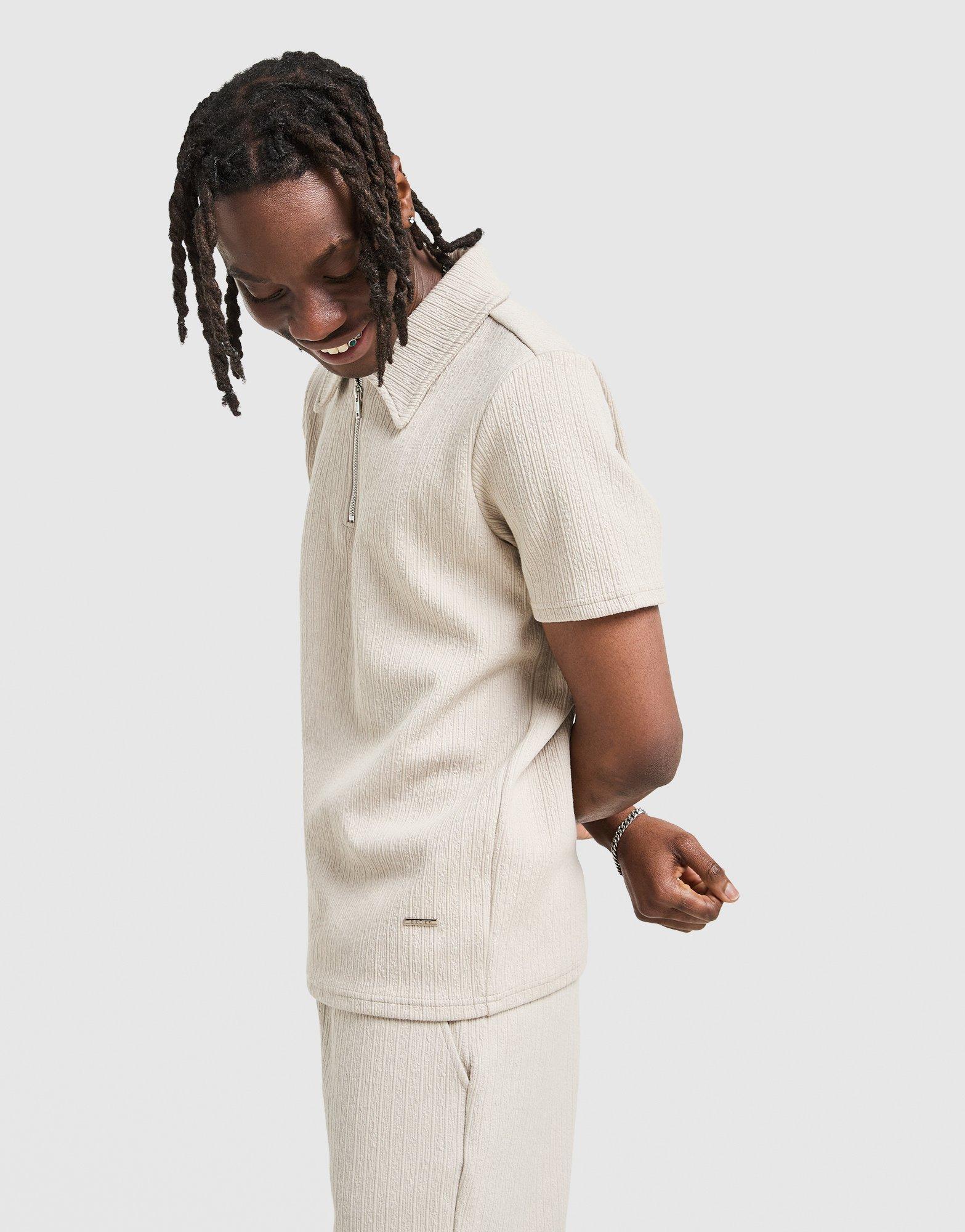 Belier Polo con Zip Textured