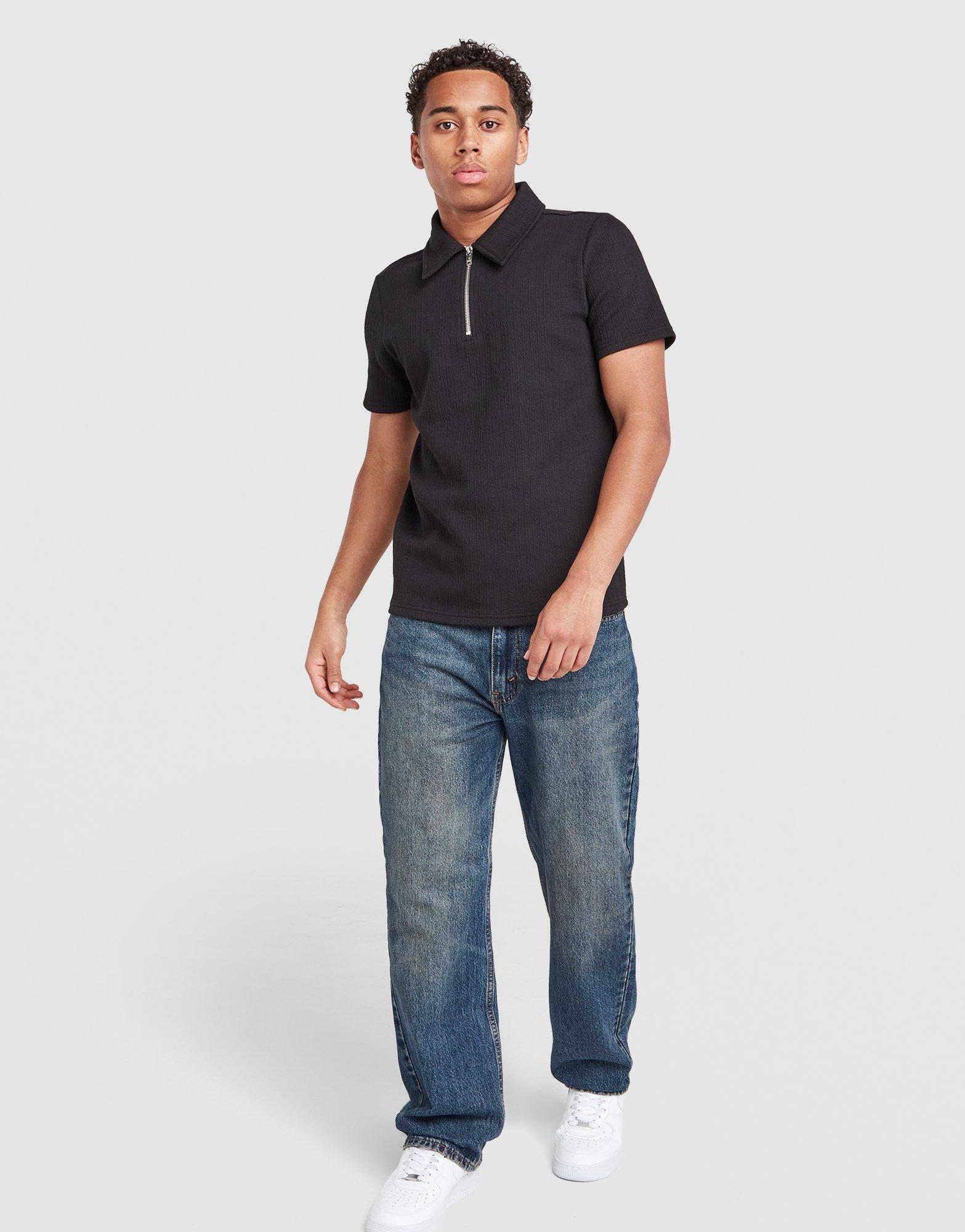 Belier Textured Zip Polo Shirt