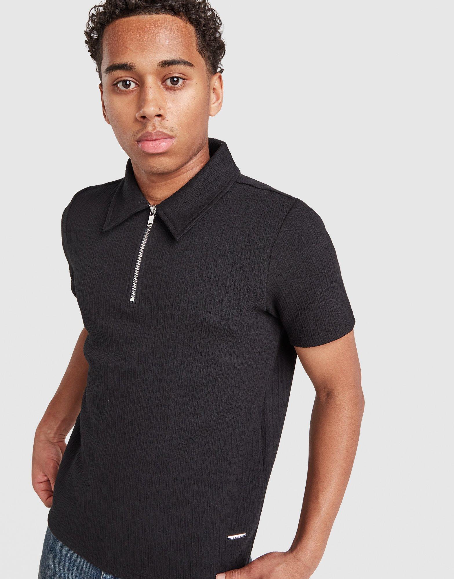 Belier Textured Zip Polo Shirt