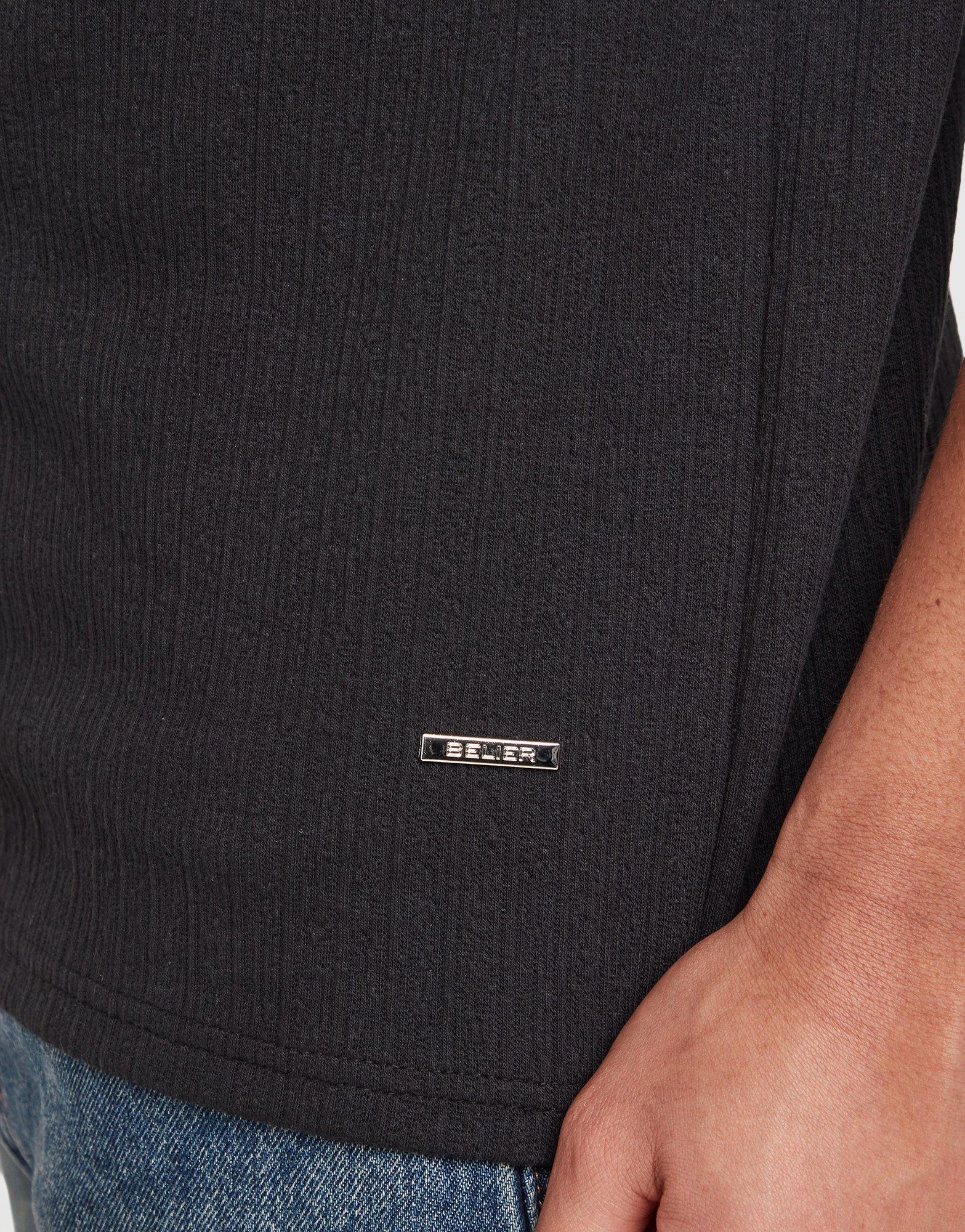 Belier Textured Zip Polo Shirt