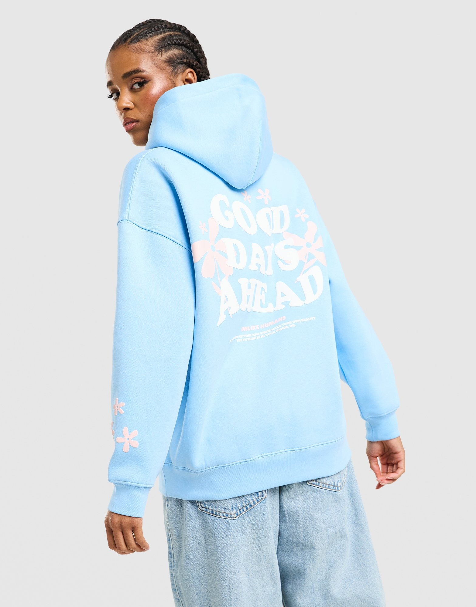 Blue Unlike Humans Days Overhead Hoodie - JD Sports Global