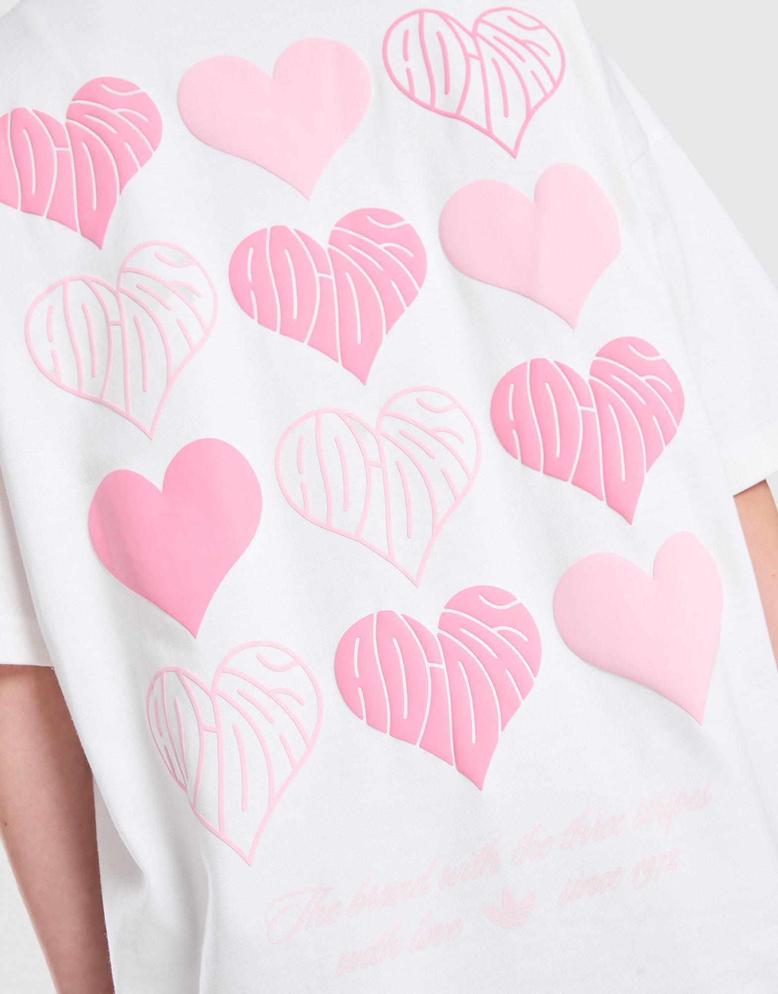 adidas Originals Girls' Repeat Heart T-Shirt Junior