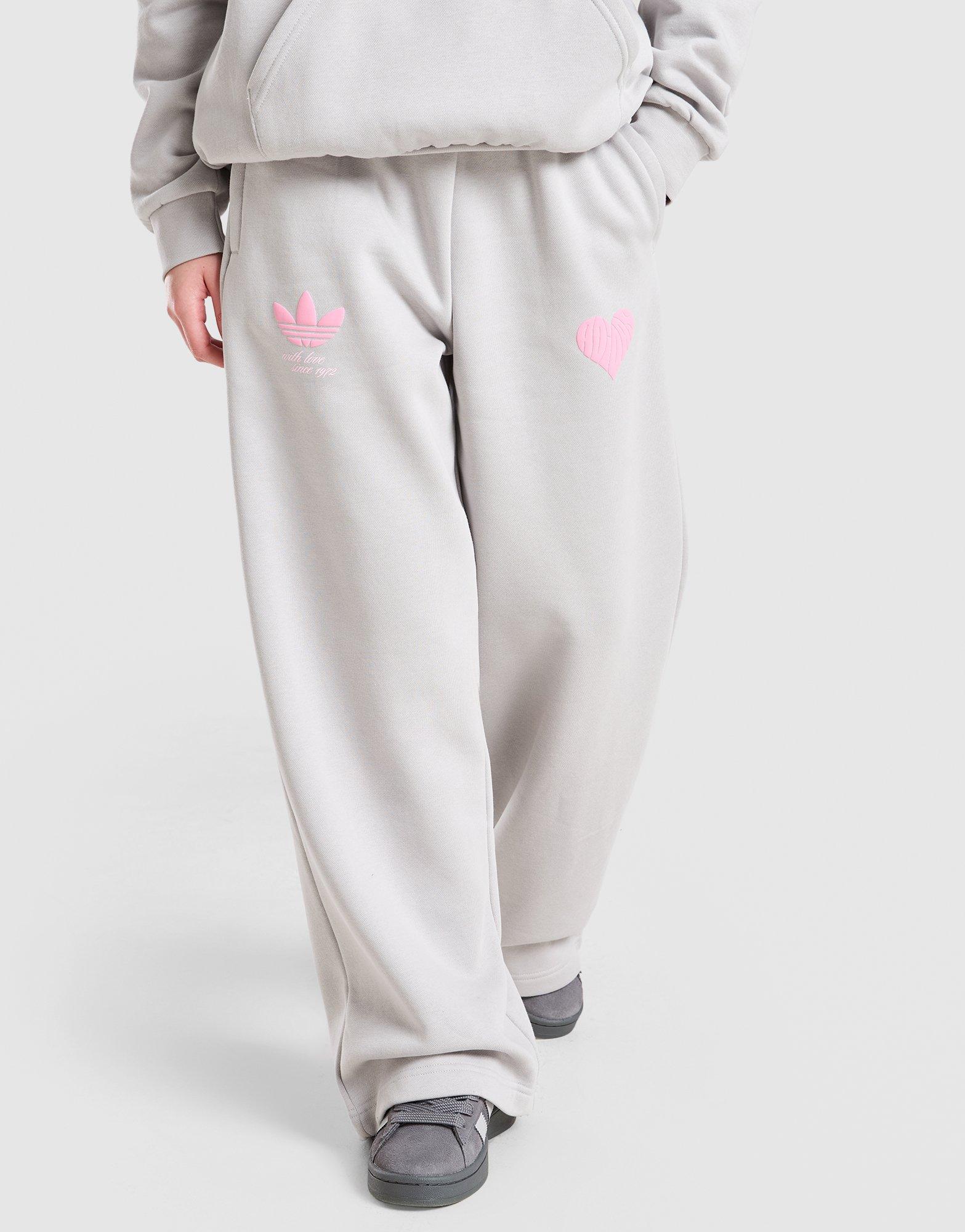 adidas Originals Girls' Heart Wide Leg Joggers Junior