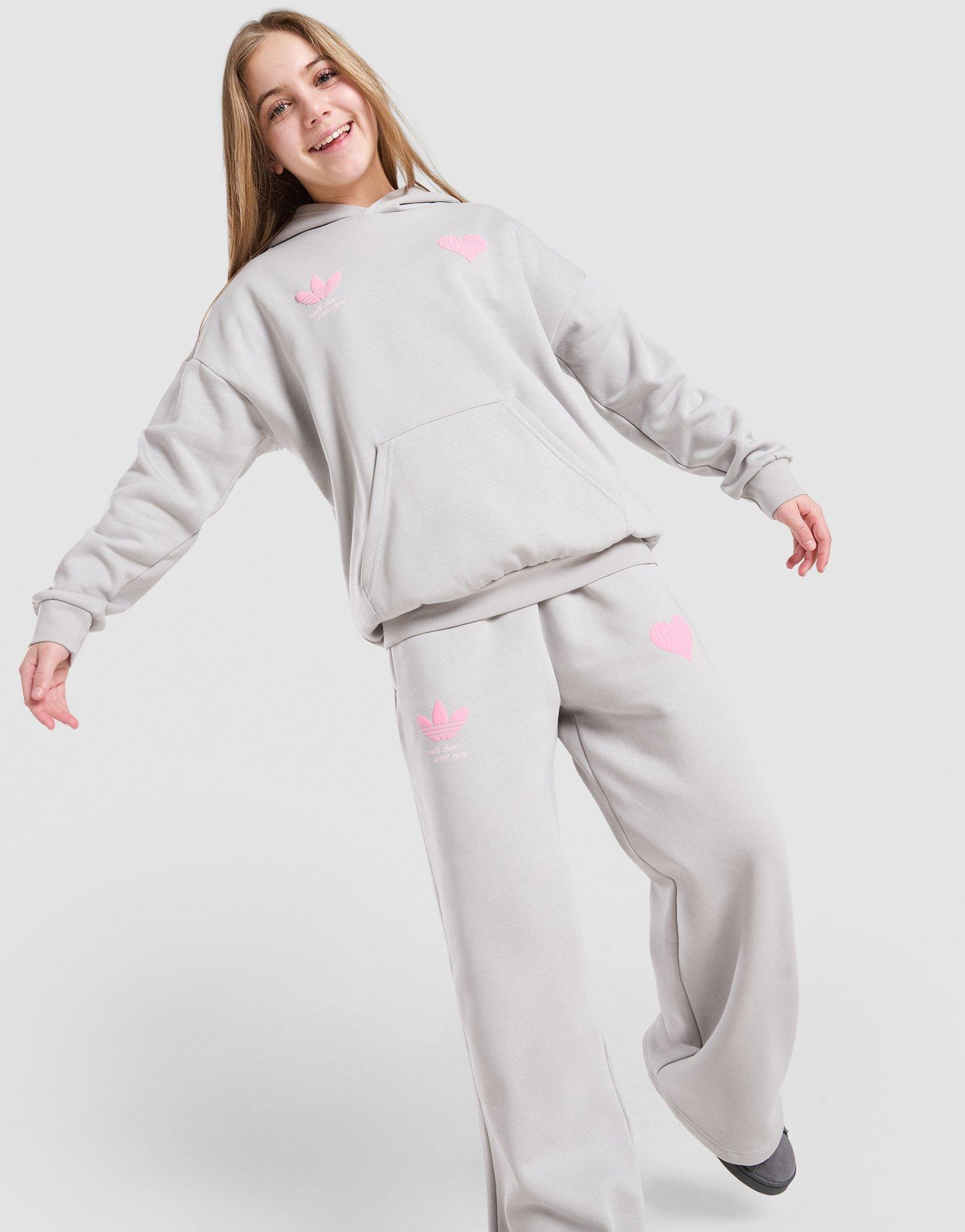 adidas Originals Girls' Heart Wide Leg Joggers Junior