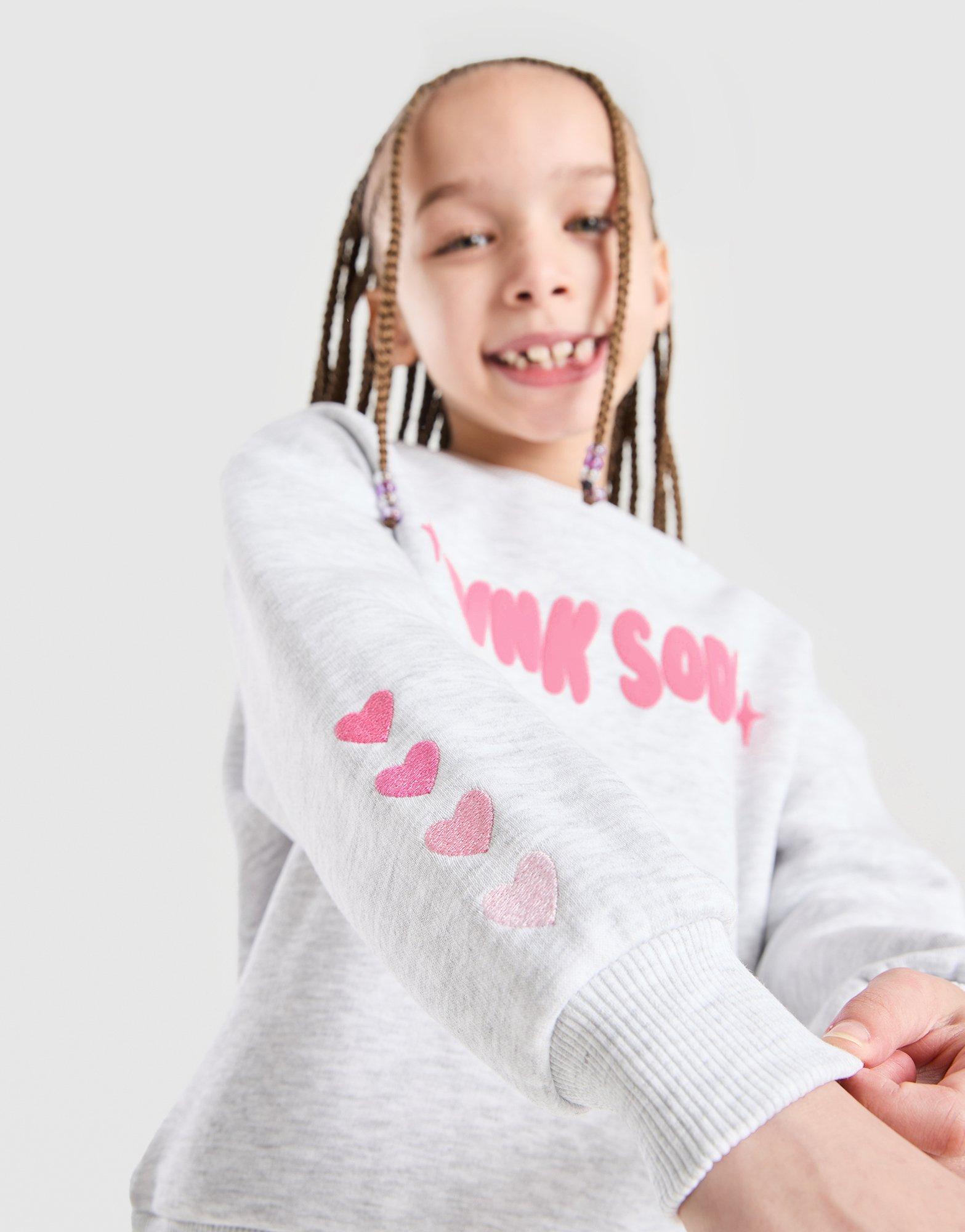 Pink Soda Sport Girls' Fade Crew/Joggers Tracksuit Children