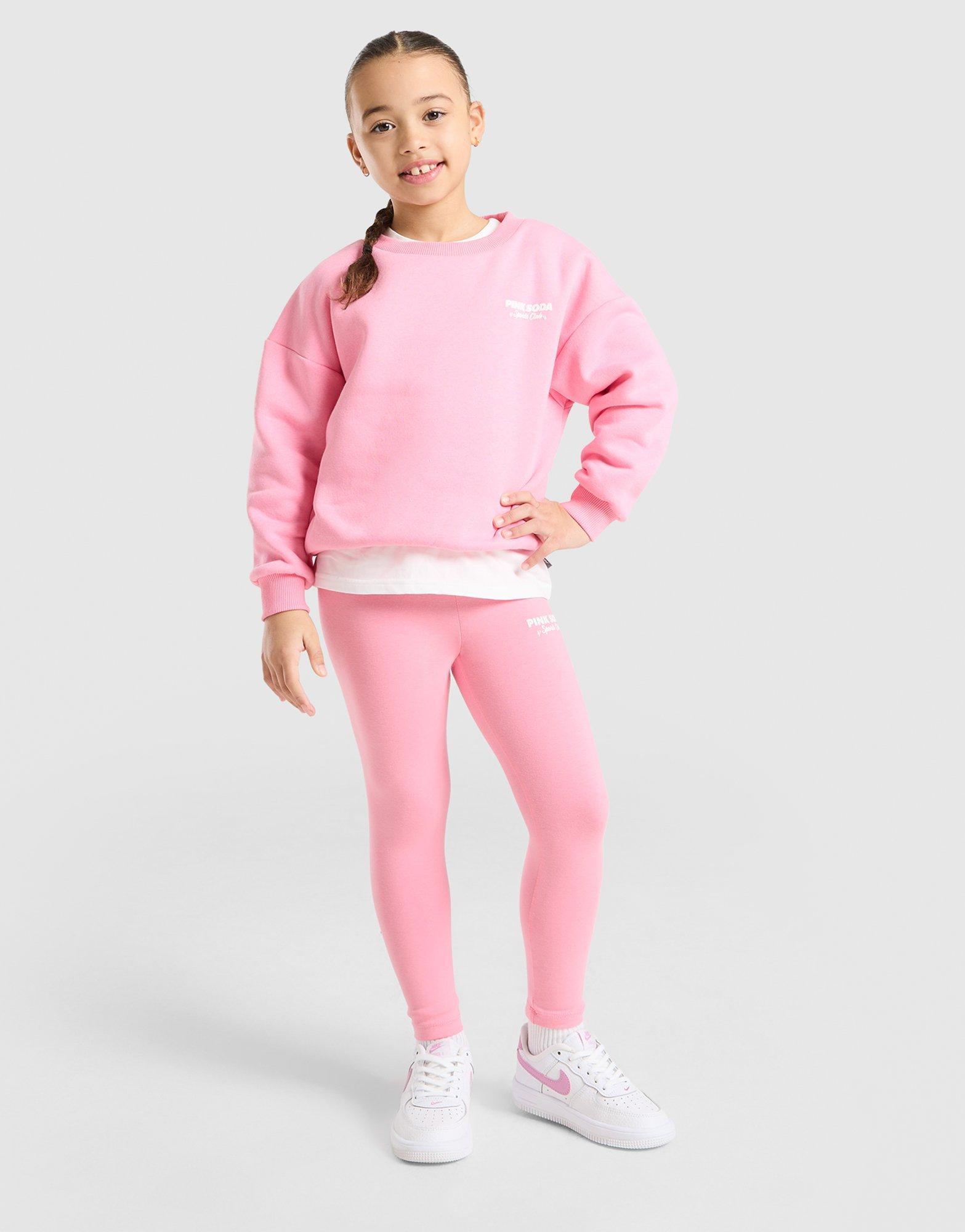 Pink Soda Sport Girls Sporty Crew Sweatshirt/Leggings Set Children