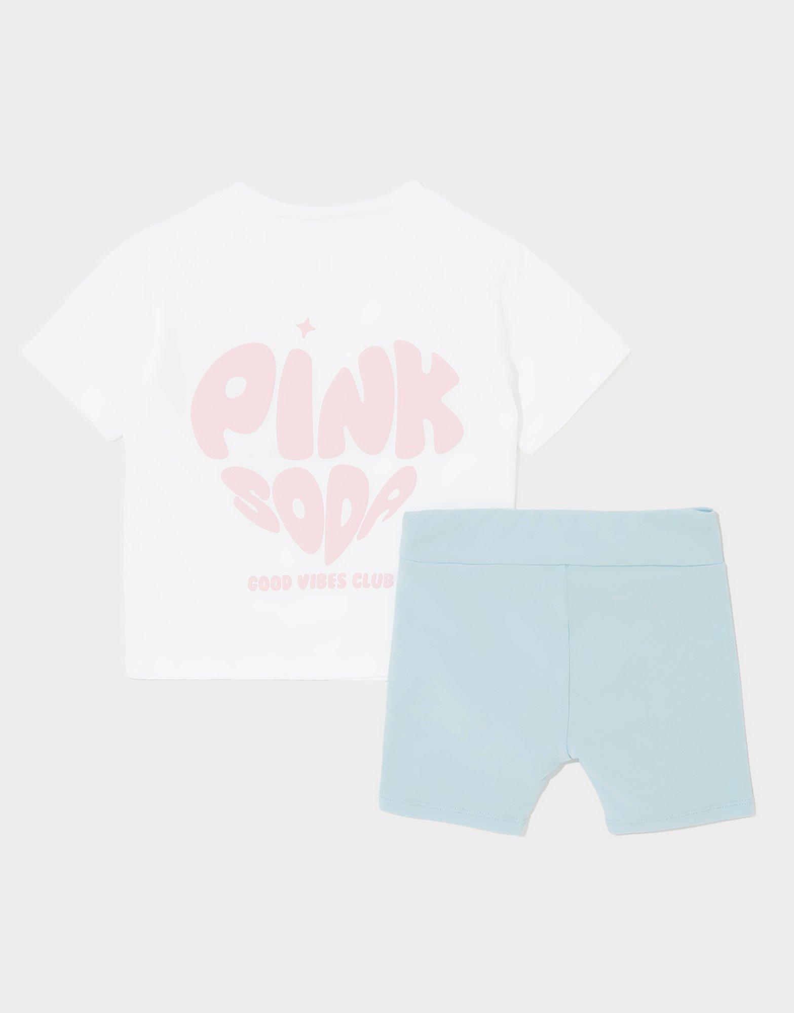 Pink Soda Sport Girls' Heart T-Shirt/Shorts Set Infant