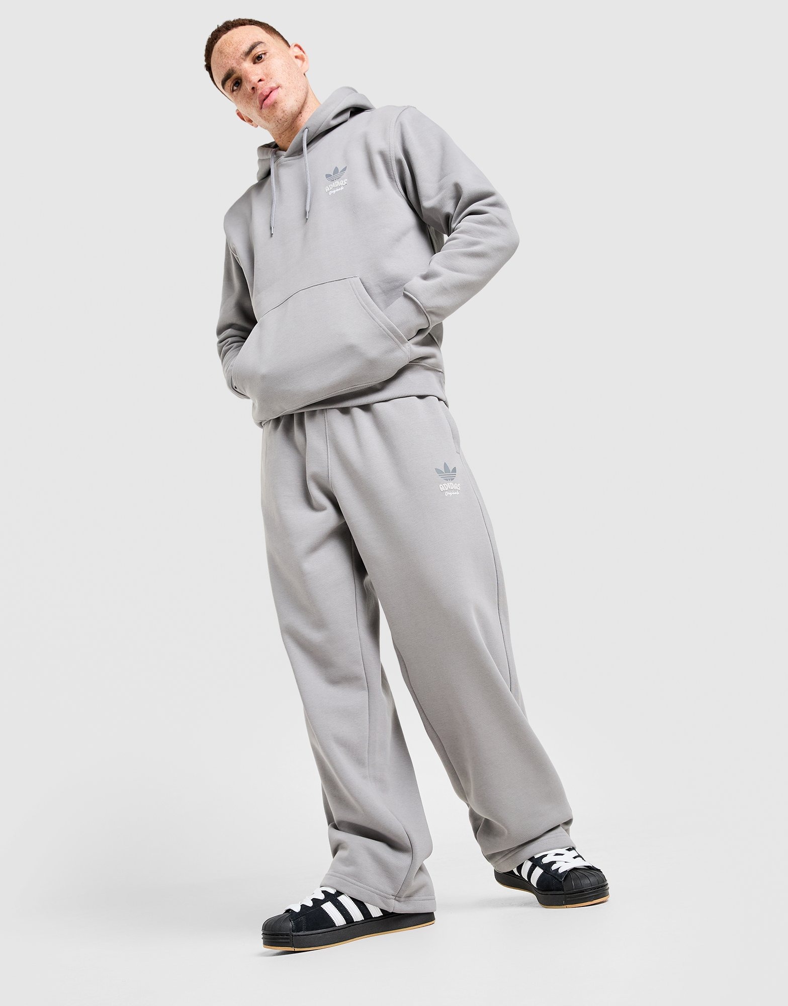 Adidas Originals Trefoil Bubble Open Hem Joggers