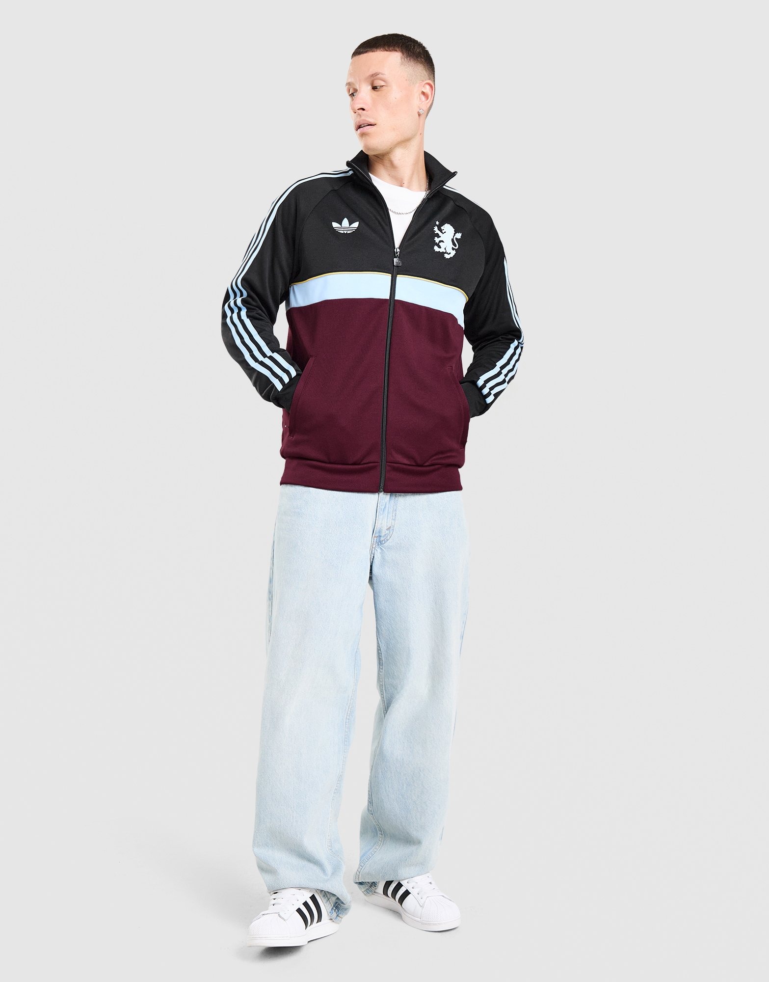 Black adidas Originals Aston Villa FC OG Track Top - JD Sports Global