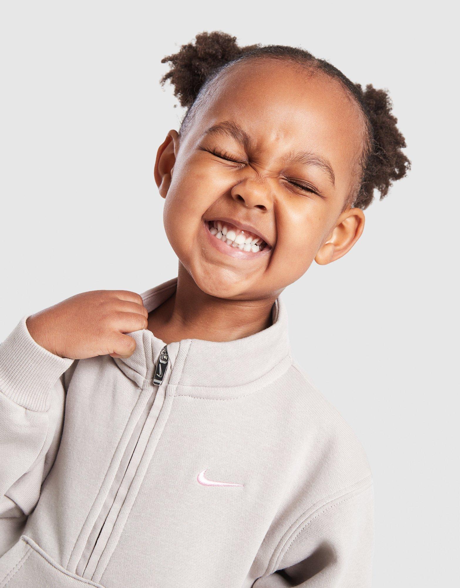Nike haddad Girls' 1/4 Zip Tracksuit Infant