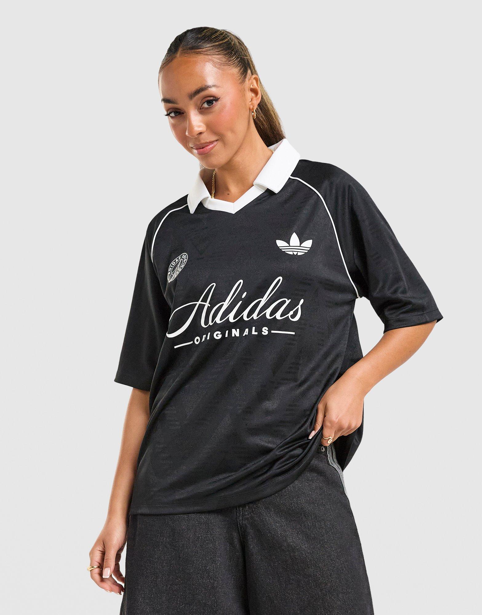 adidas Originals T-shirt Script Football Collar