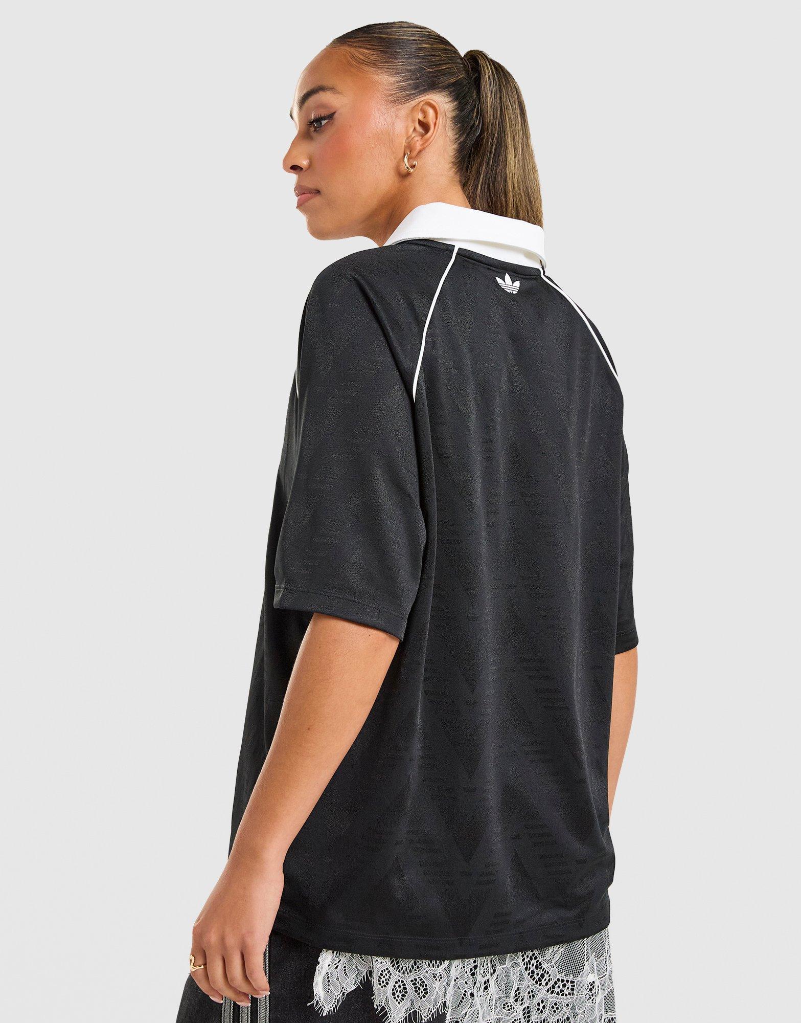 adidas Originals T-shirt Script Football Collar
