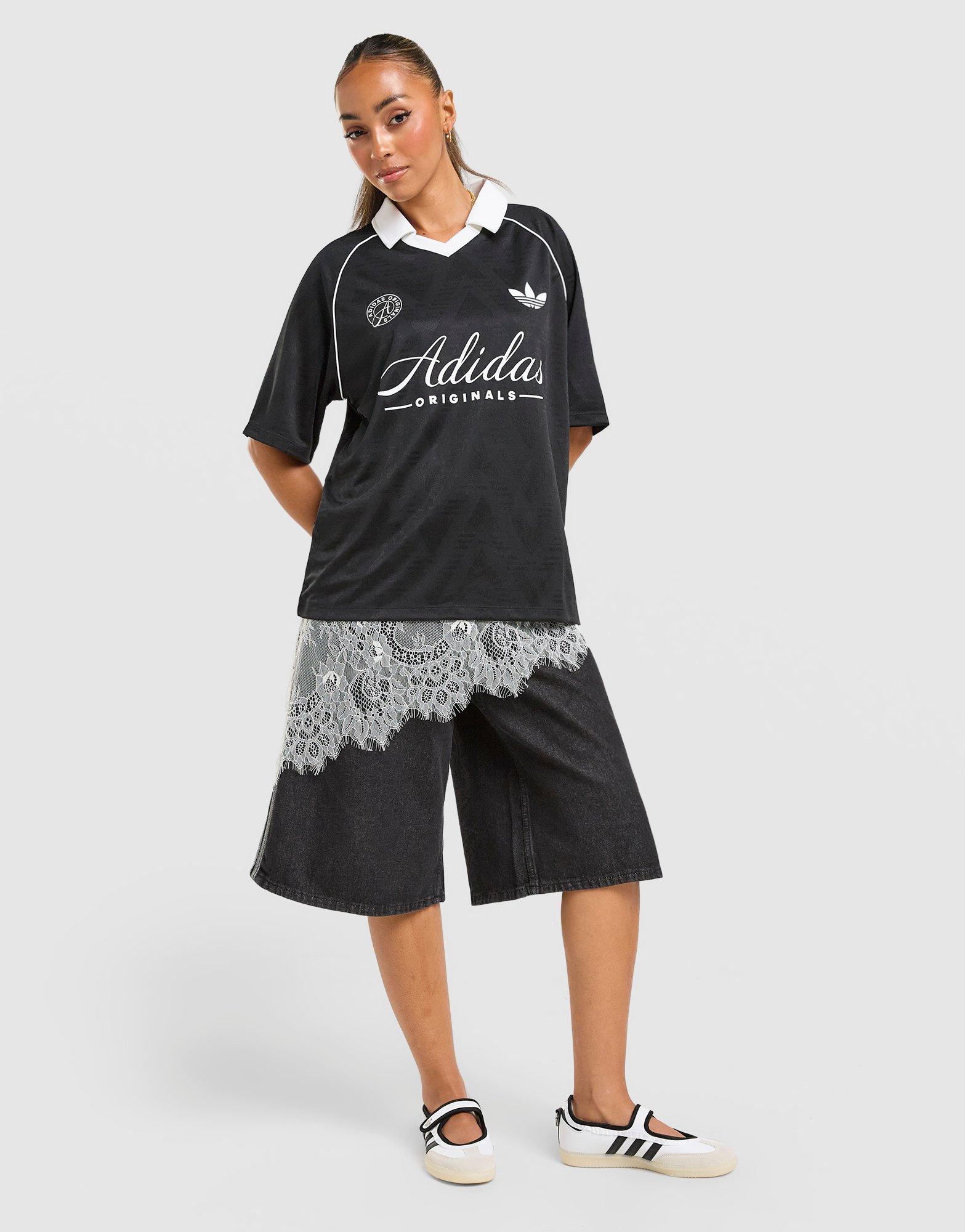 adidas Originals Script Football Collar T-Shirt