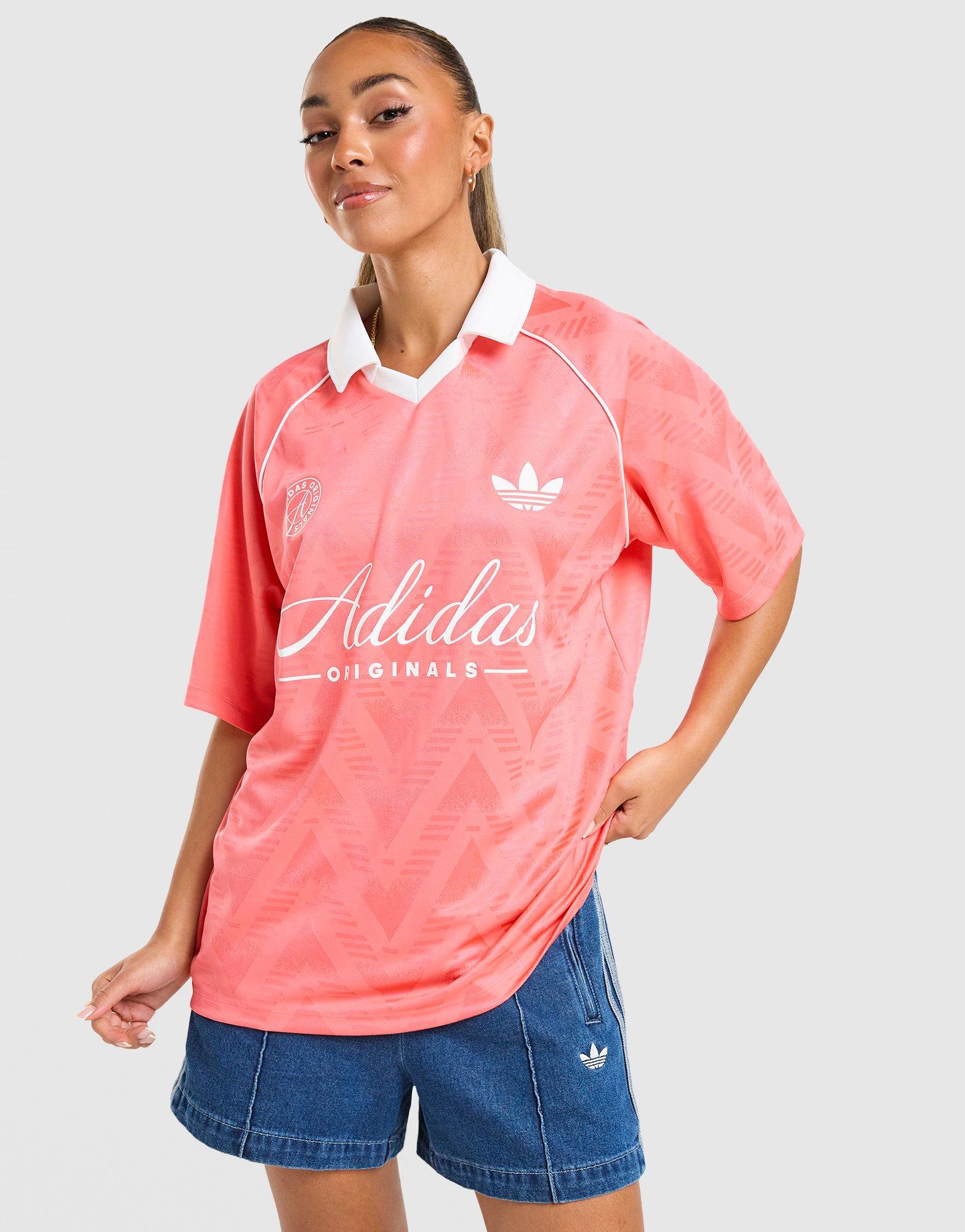 adidas Originals T-shirt Script Football Collar
