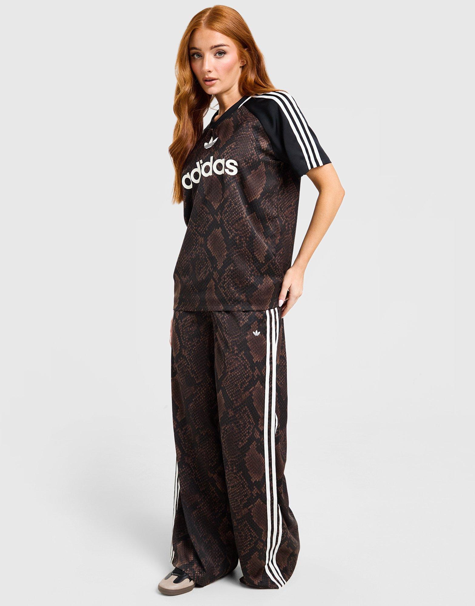 adidas Originals Satin Snake Print Firebird Track Pants