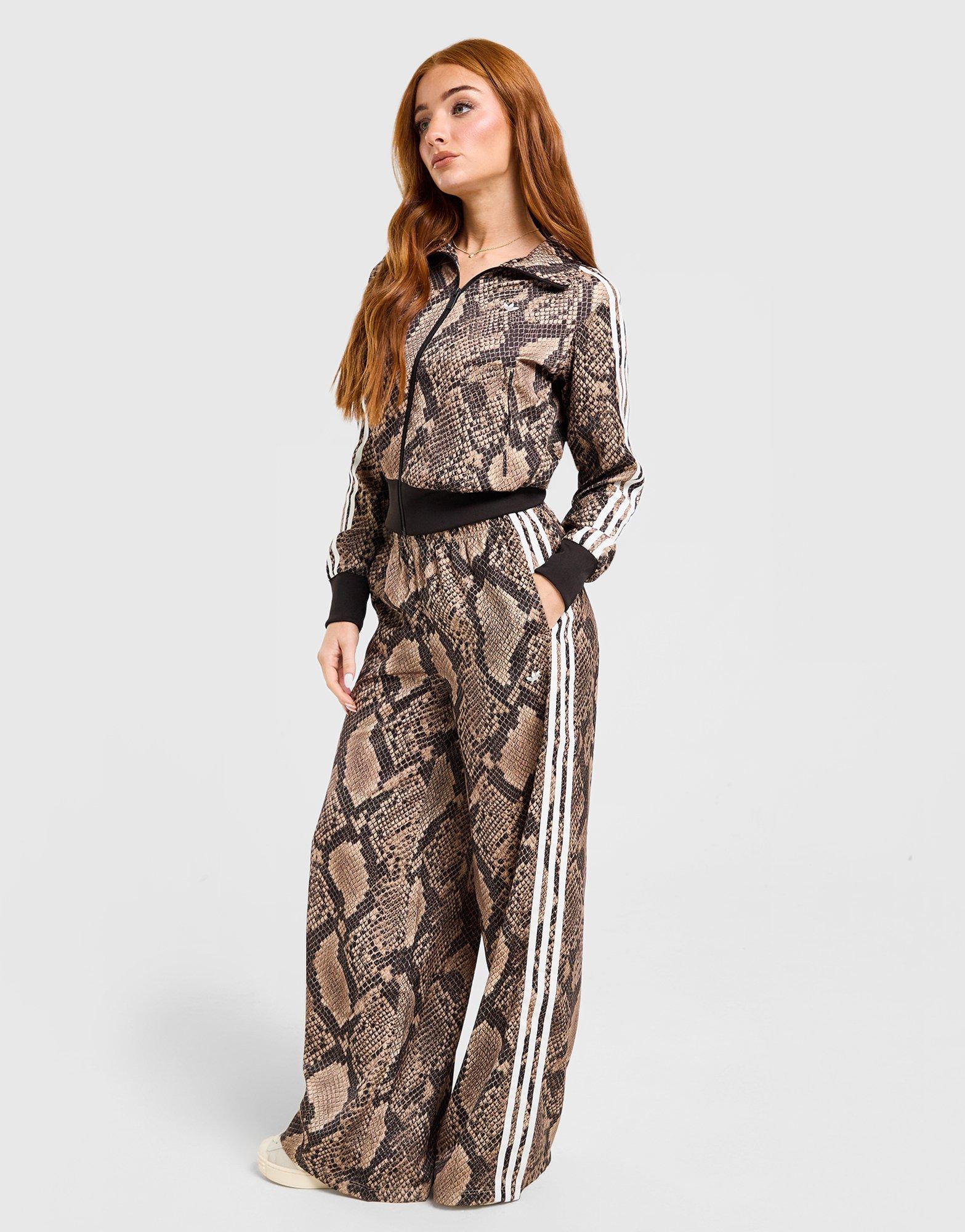 adidas Originals Satin Snake Print Firebird Track Pants