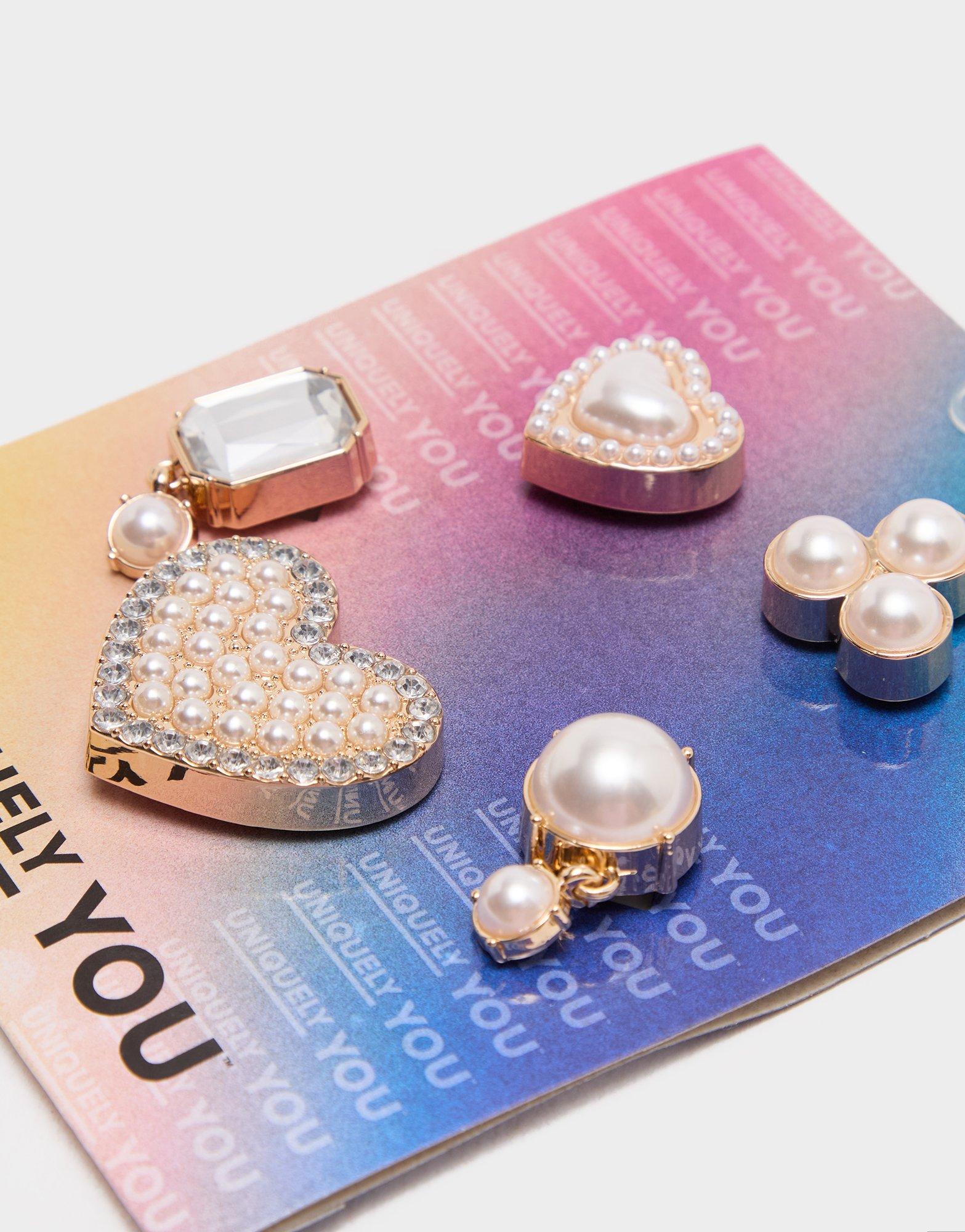 Crocs 5-Pack Pearly Hearts Jibbitz Charms