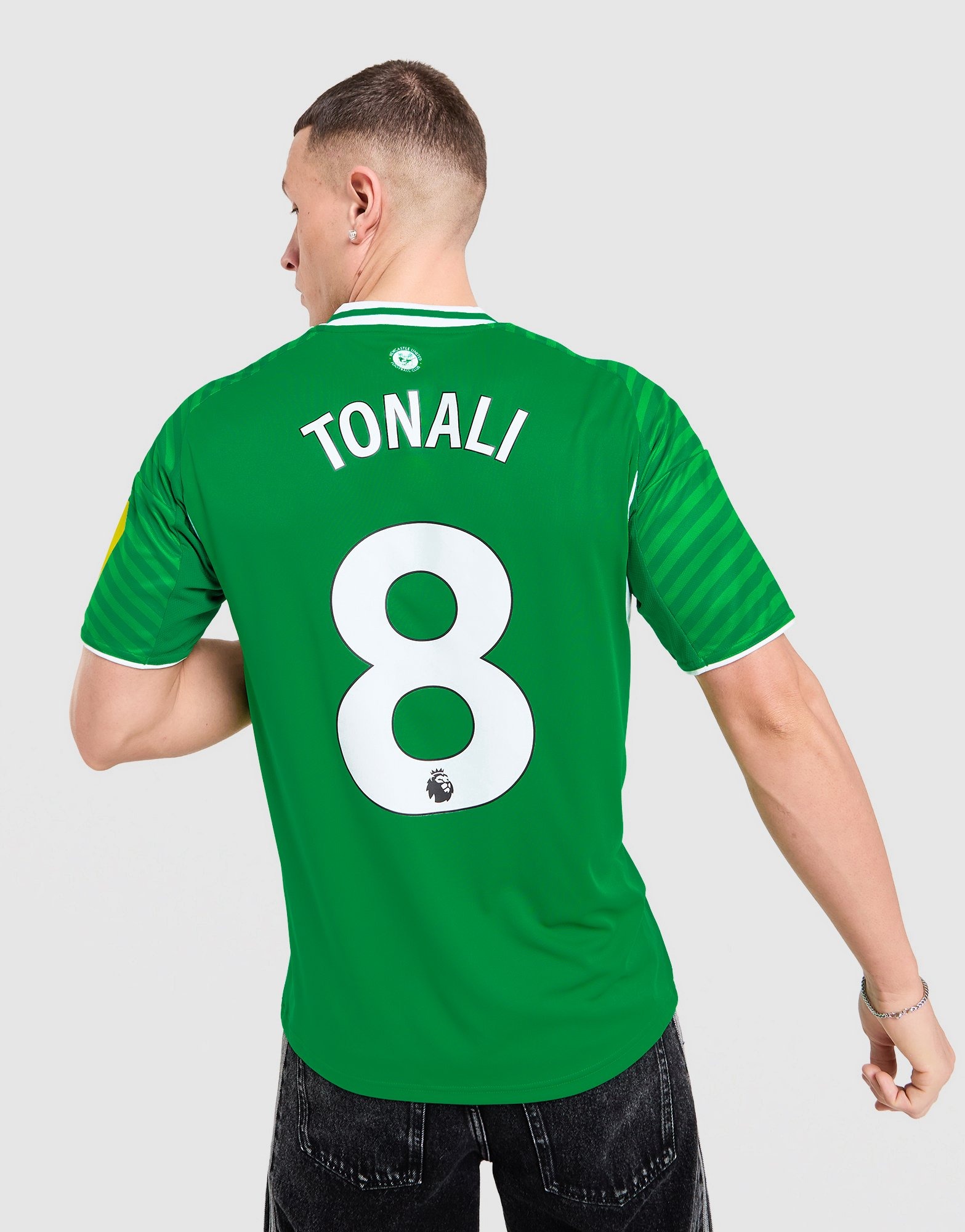 Black adidas Newcastle United FC 2025/26 Tonali #8 Away Shirt - JD
