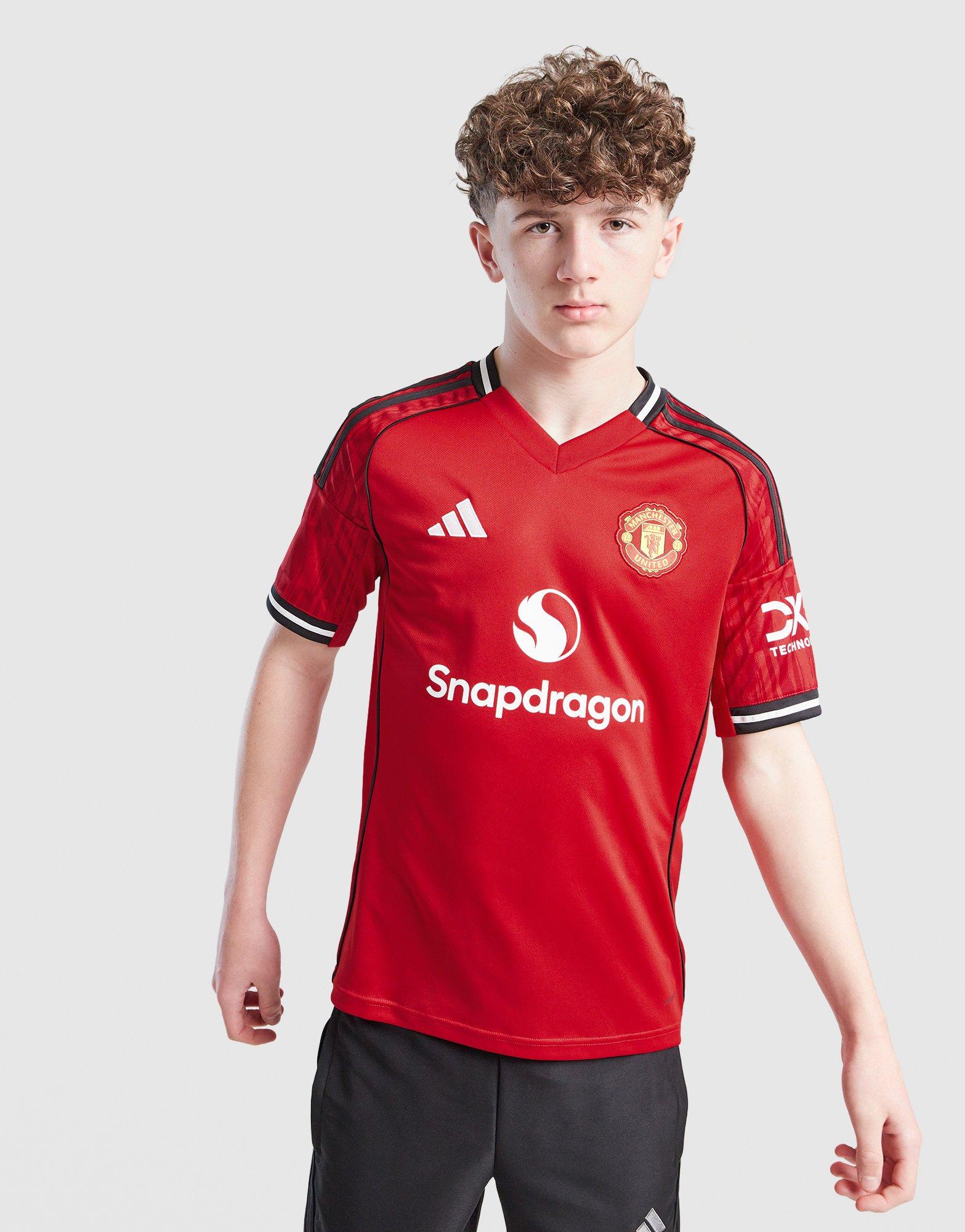 adidas Manchester United 2025/26 Cunha #10 Home Shirt JNR