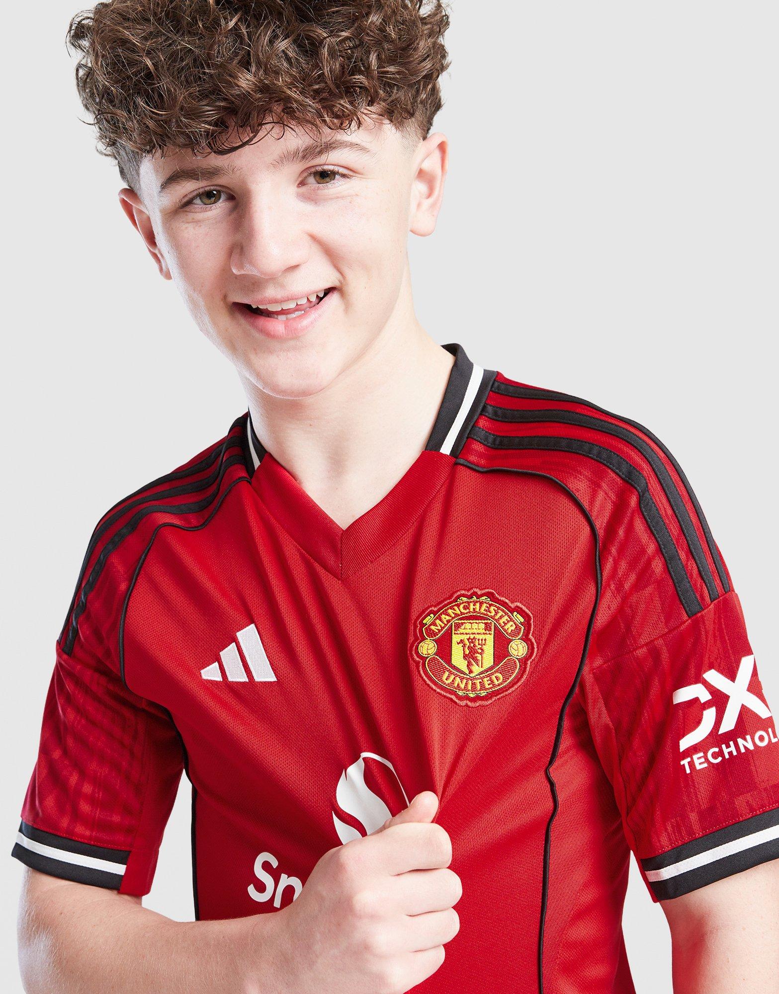 adidas Manchester United 25/26 Mbeumo #19 Home Shirt JNR