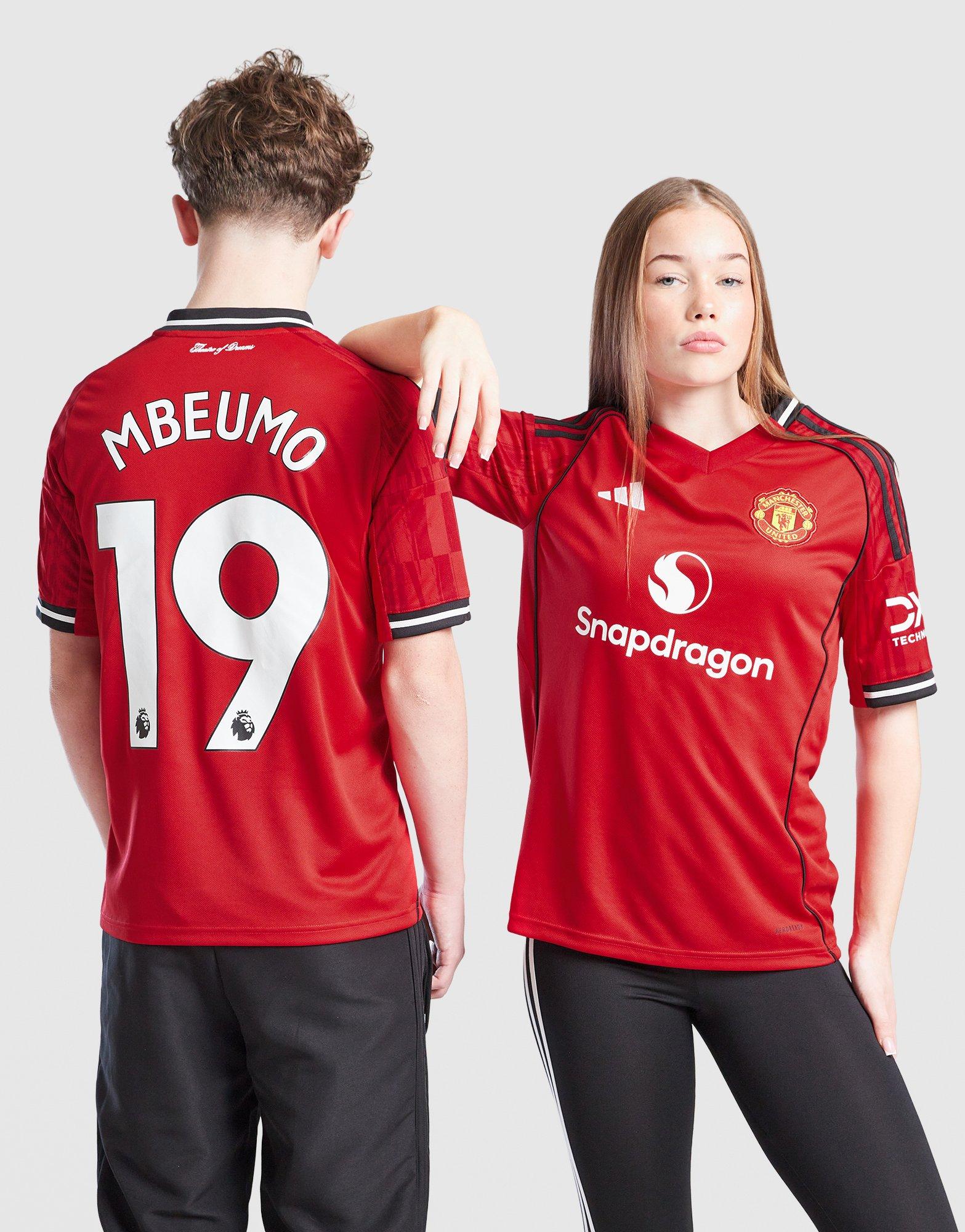 adidas Manchester United 25/26 Mbeumo #19 Home Shirt JNR