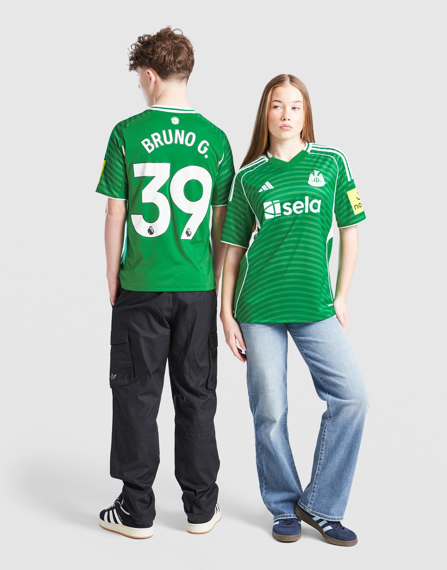 Green adidas Newcastle United 25/26 Bruno G. #39 Away Shirt Jnr