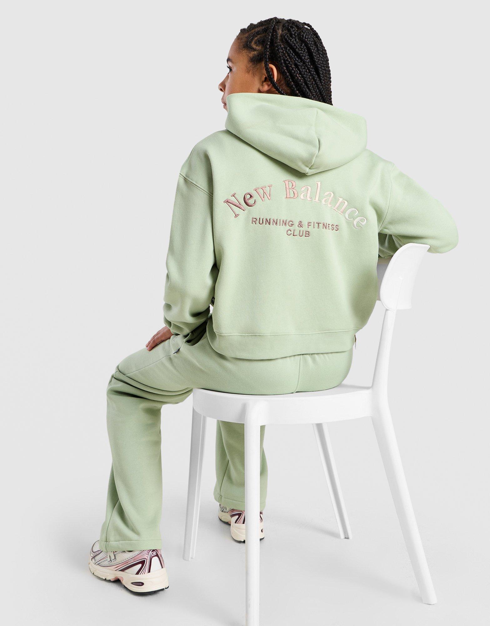 New Balance Girls' Cropped Full Zip Hoodie Junior