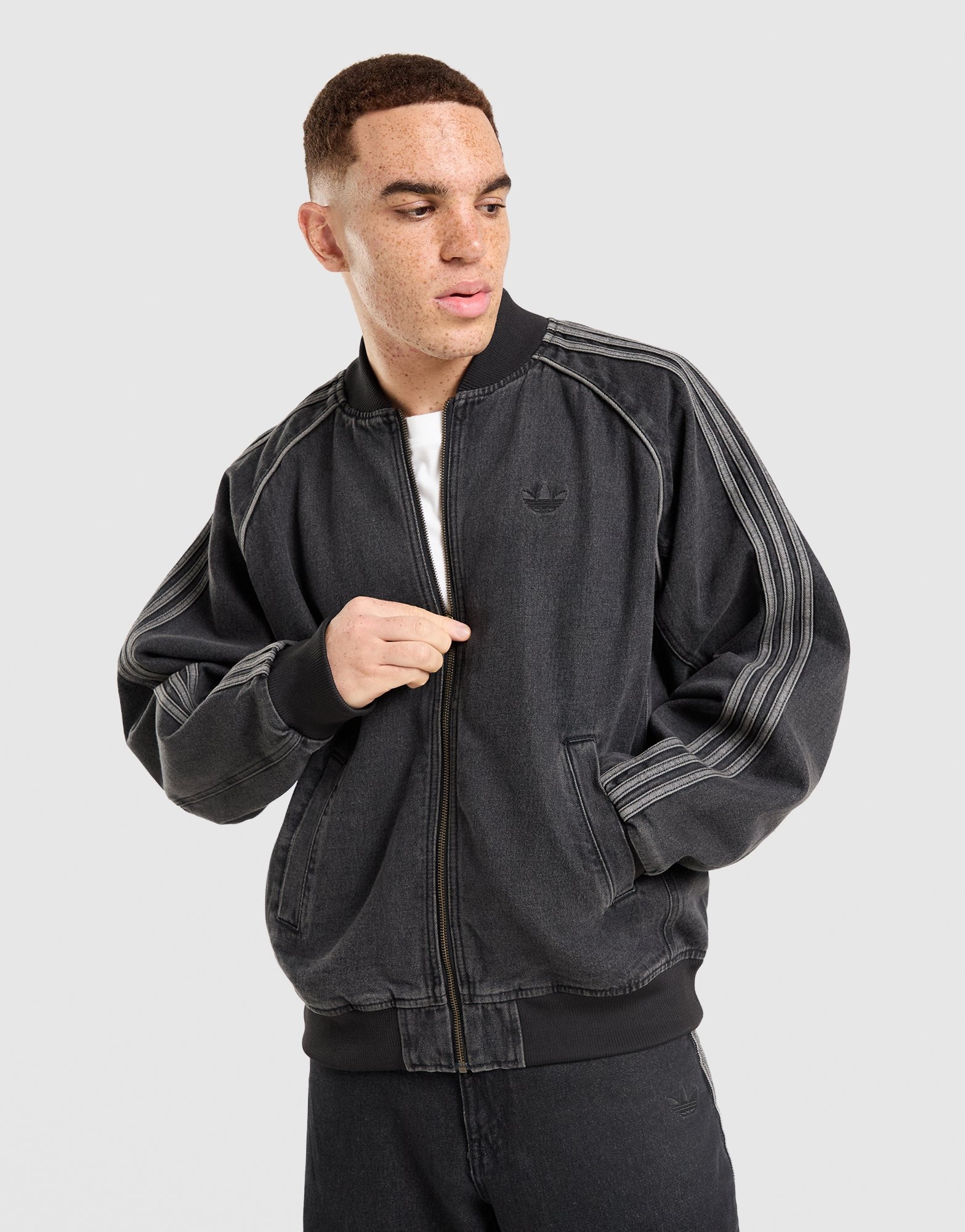 adidas Originals SST Gothic Denim Track Top em Preto - JD Sports