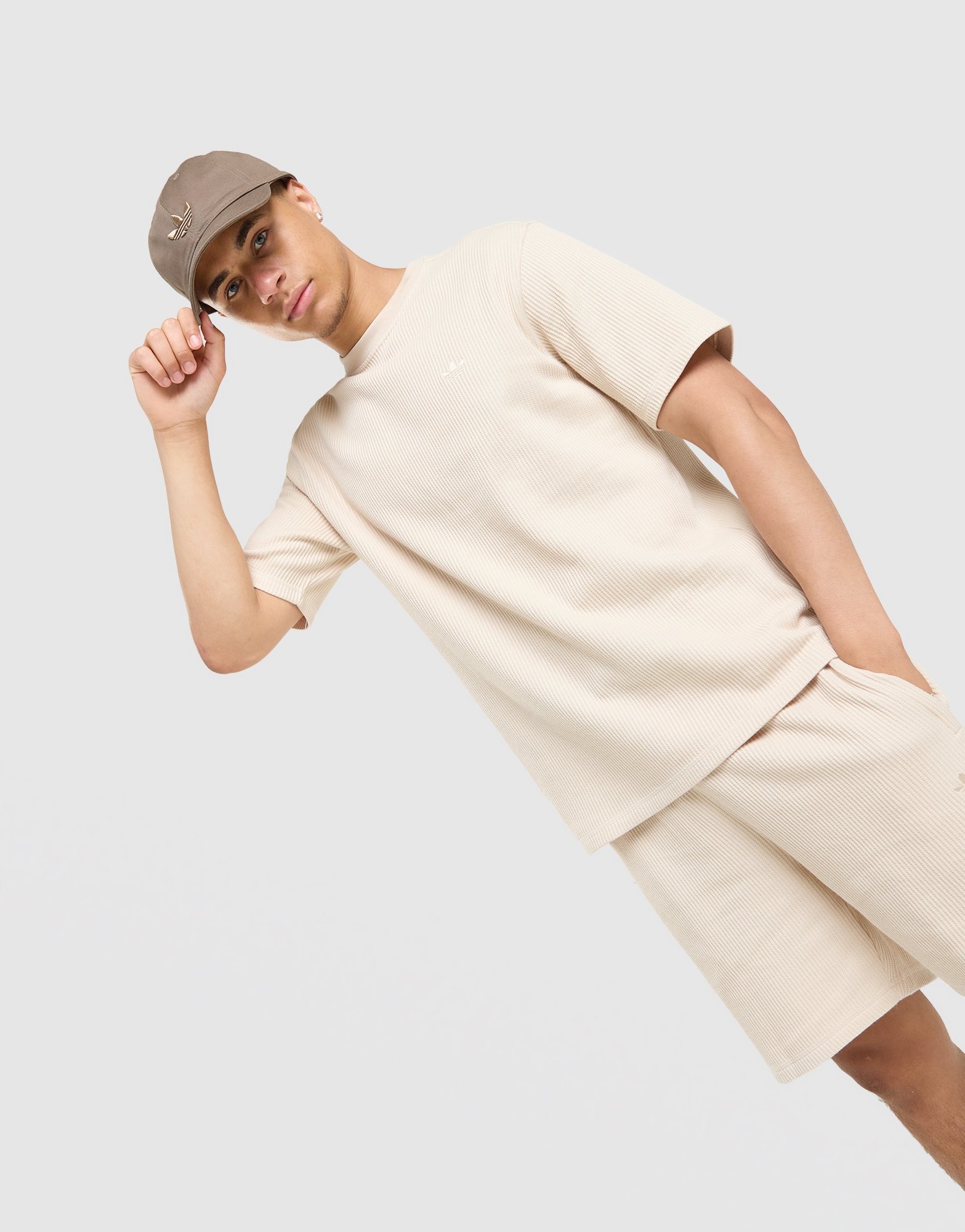 Beige adidas Originals Waffle T-Shirt - JD Sports Global