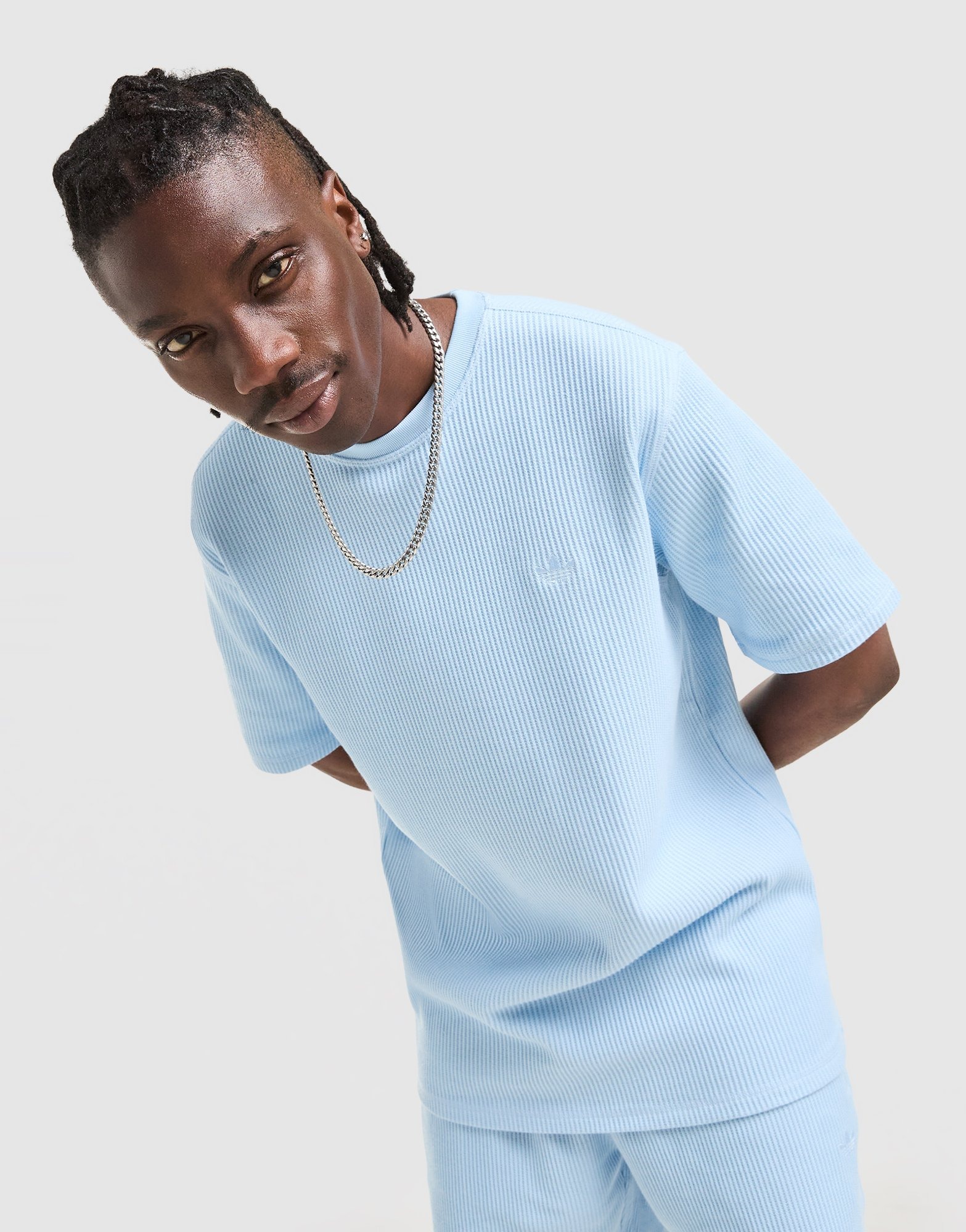 Blue adidas Originals Waffle T-Shirt | JD Sports UK