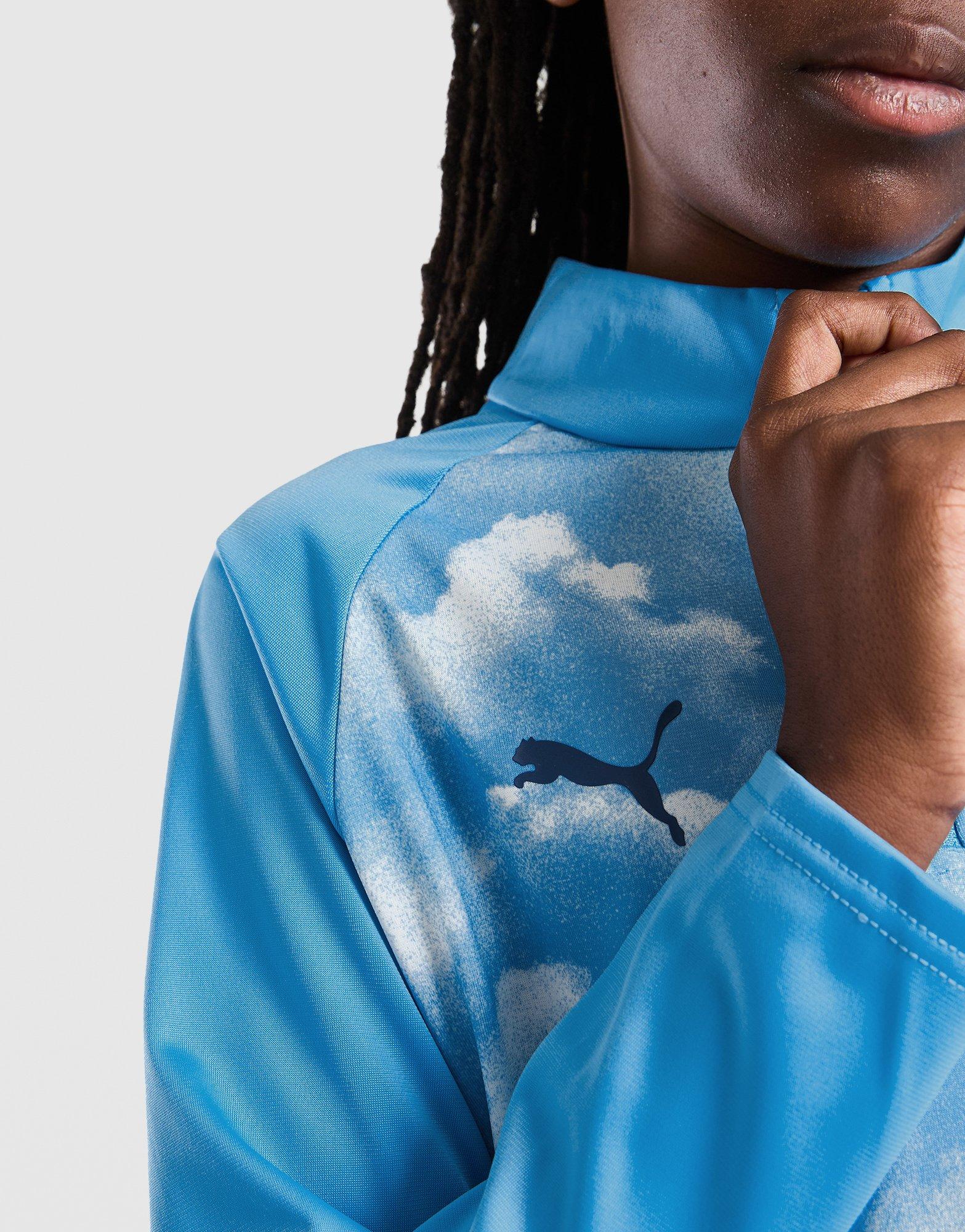 PUMA Manchester City FC Warm Up 1/4 Zip Top Junior
