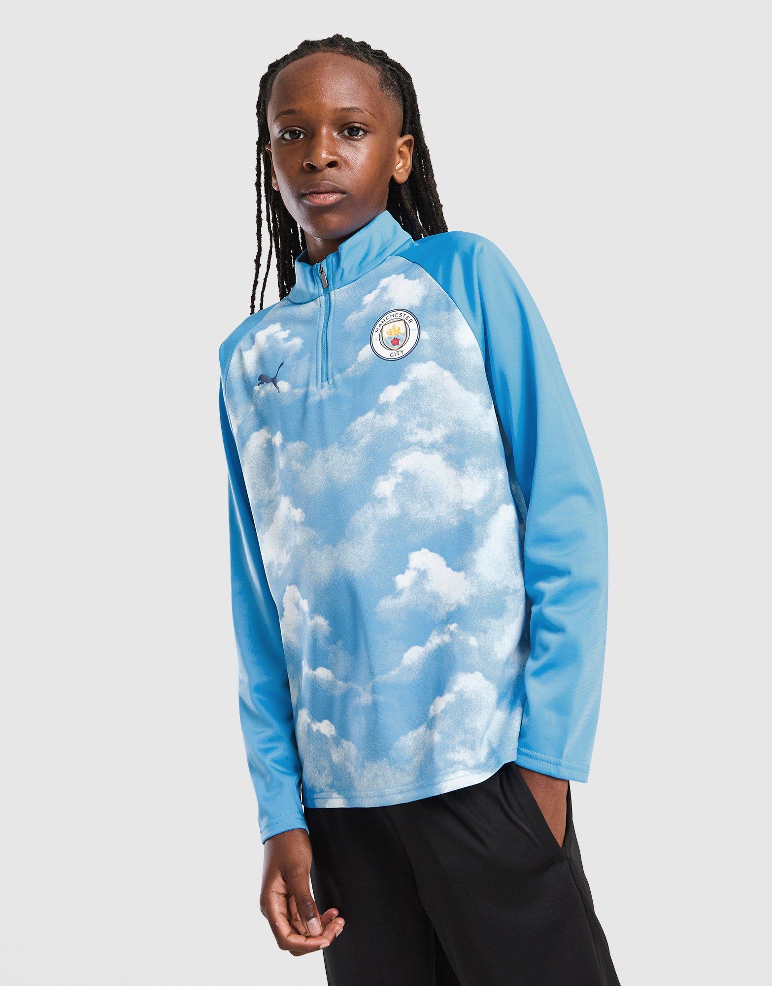 PUMA Manchester City FC Warm Up 1/4 Zip Top Junior